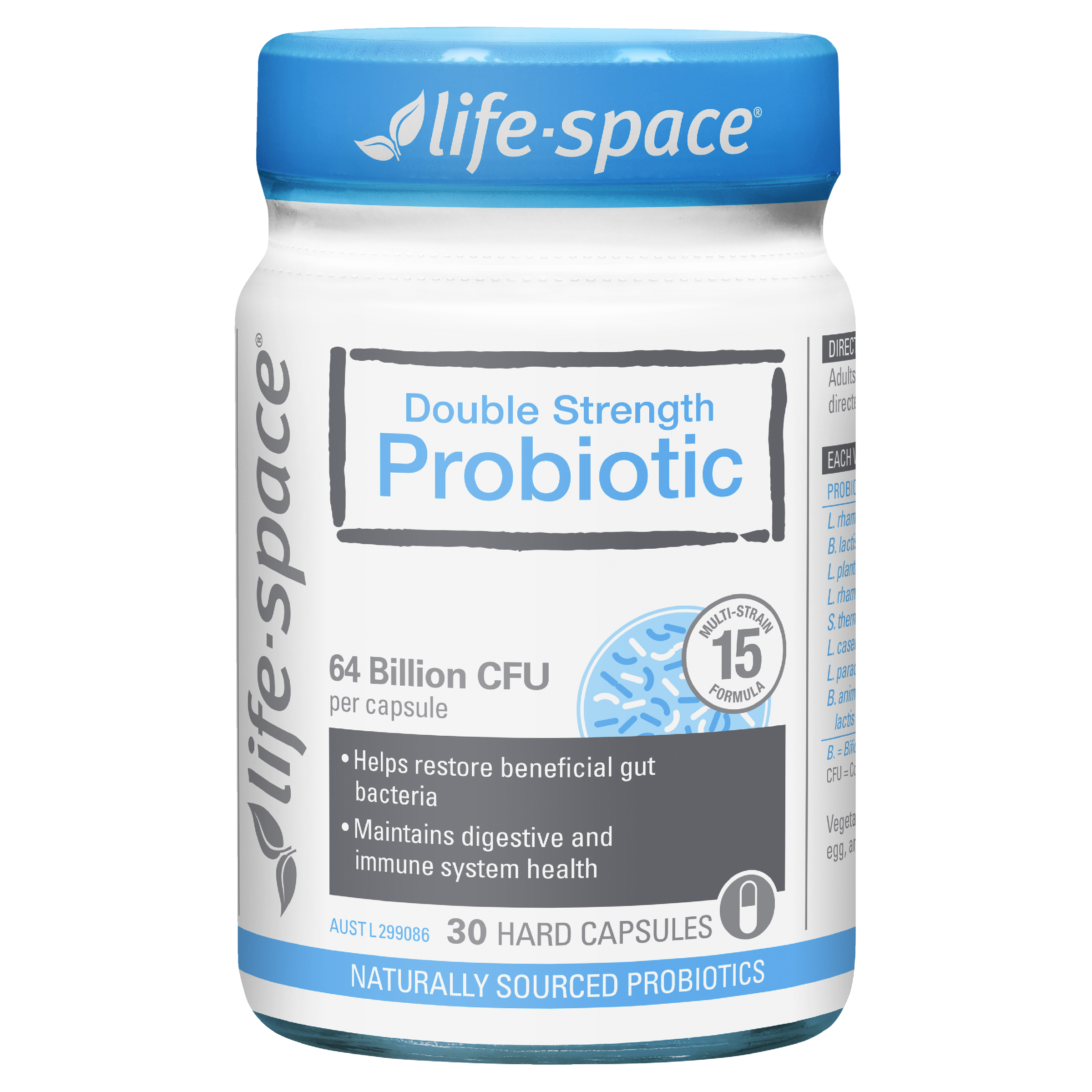 LIFE SPACE DOUBLE STRENGTH PROBIOTIC 30 CAPSULES