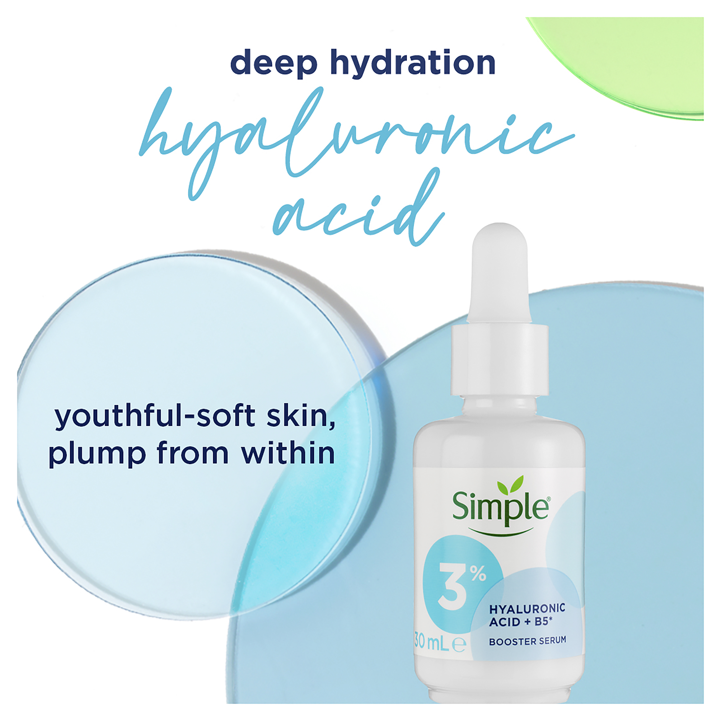 SIMPLE 3% HYALURONIC ACID + B5 BOOSTER SERUM 30ML - Image 4
