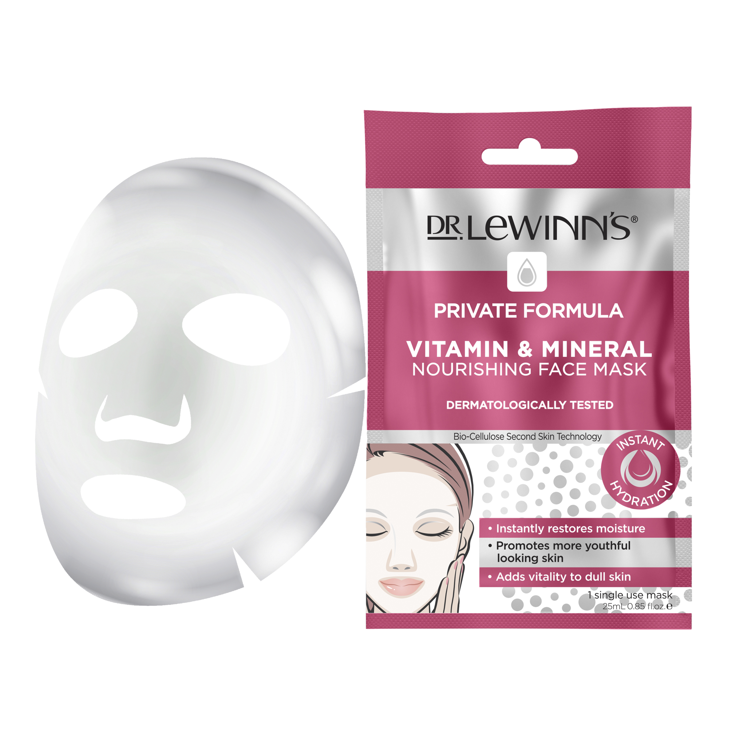 DR LEWINNS PRIVATE FORMULA VITAMIN & MINERAL FACE MASK 1 PACK - Image 3