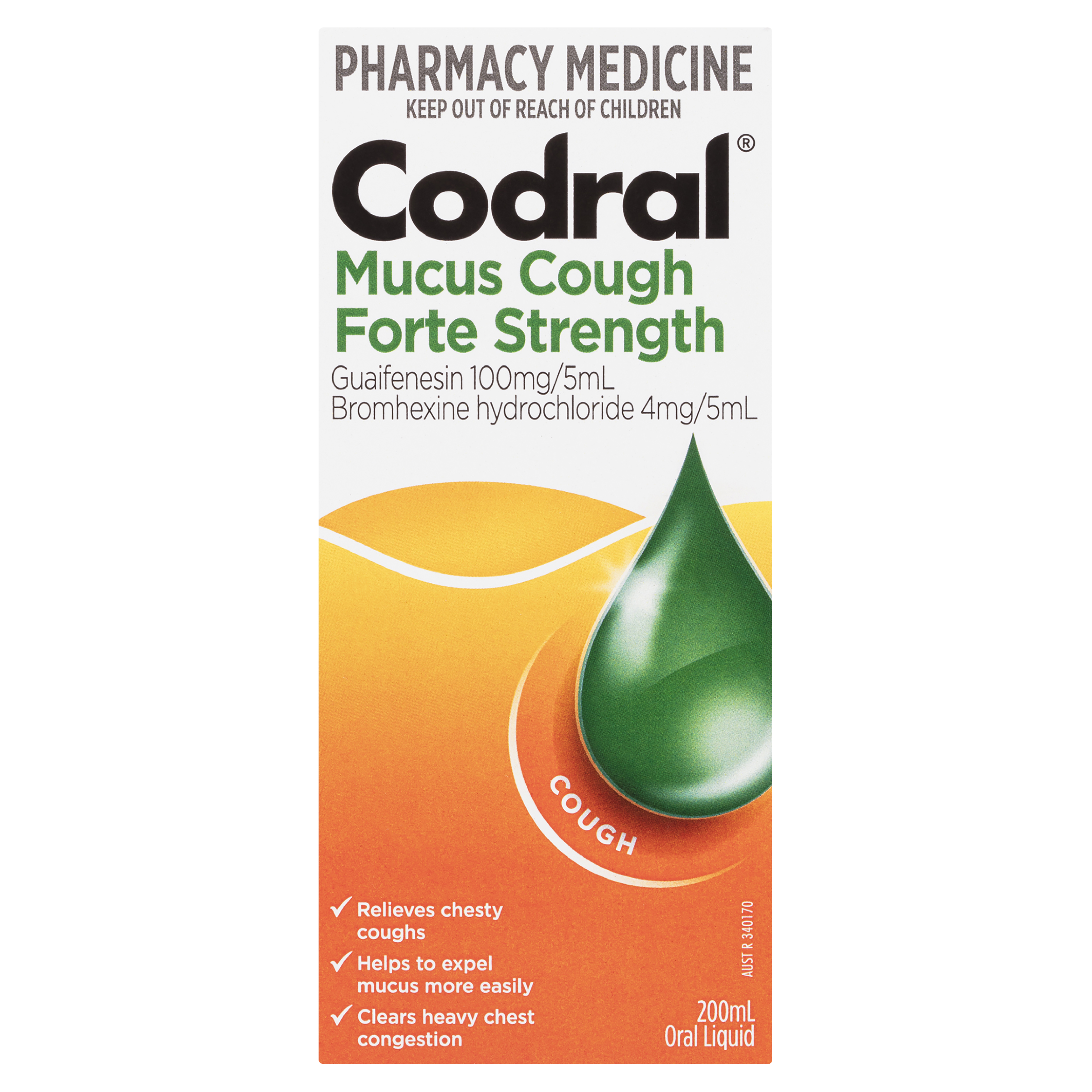 CODRAL MUCUS COUGH FORTE STRENGTH LIQUID 200ML - Image 2