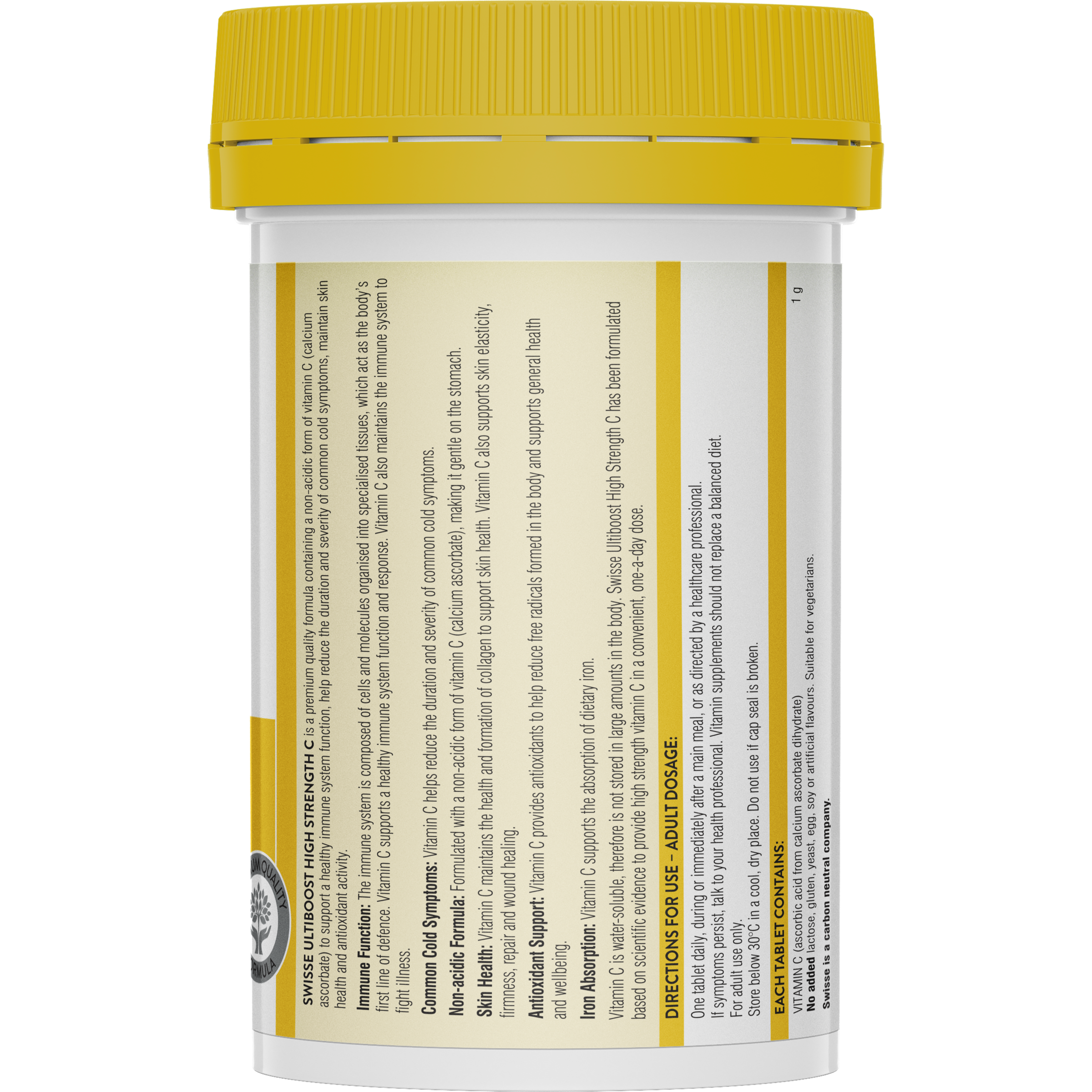 SWISSE ULTIBOOST HIGH STRENGTH VITAMIN C 150 TABLETS - Image 2