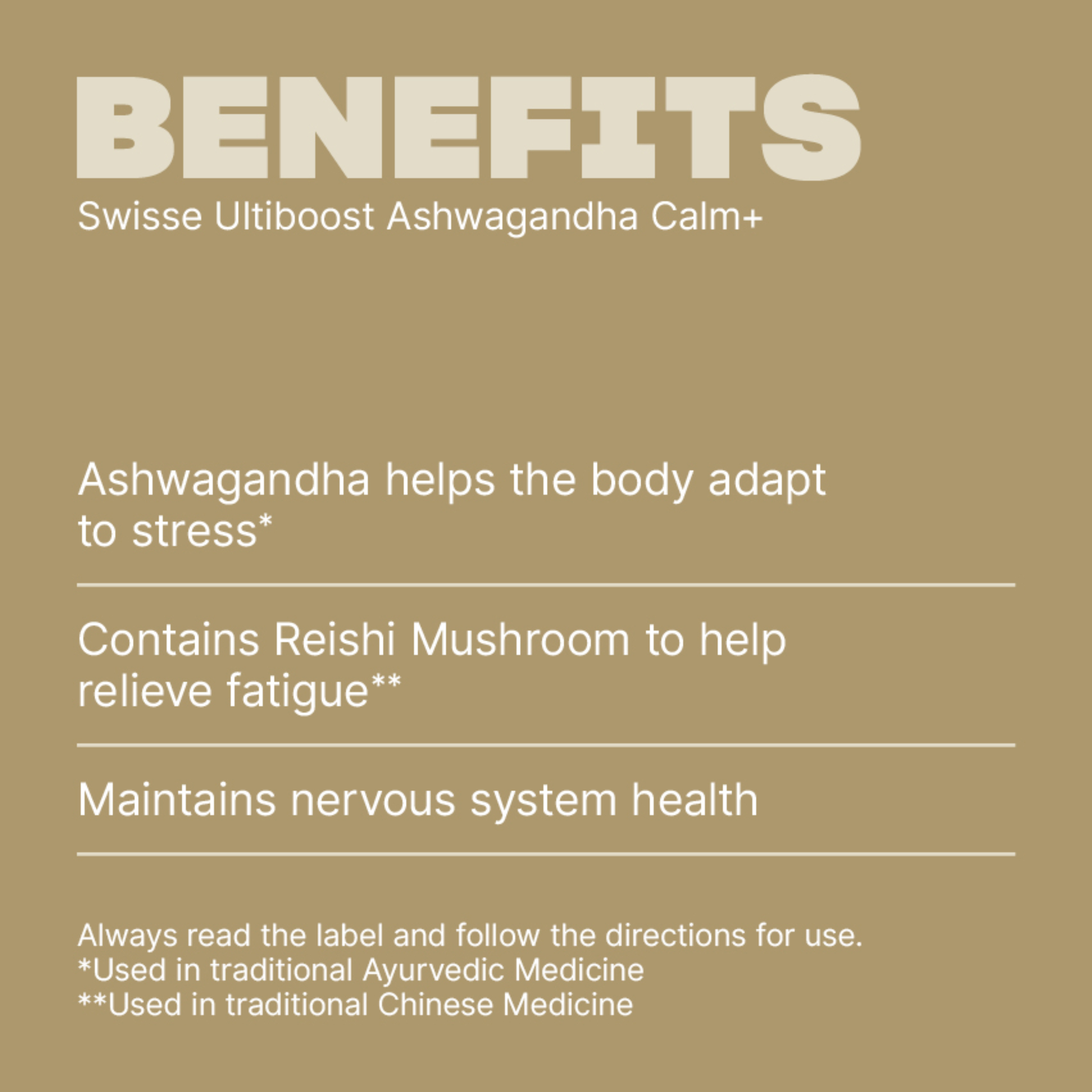 SWISSE ASHWAGANDHA + CALM 60 TABLETS - Image 3