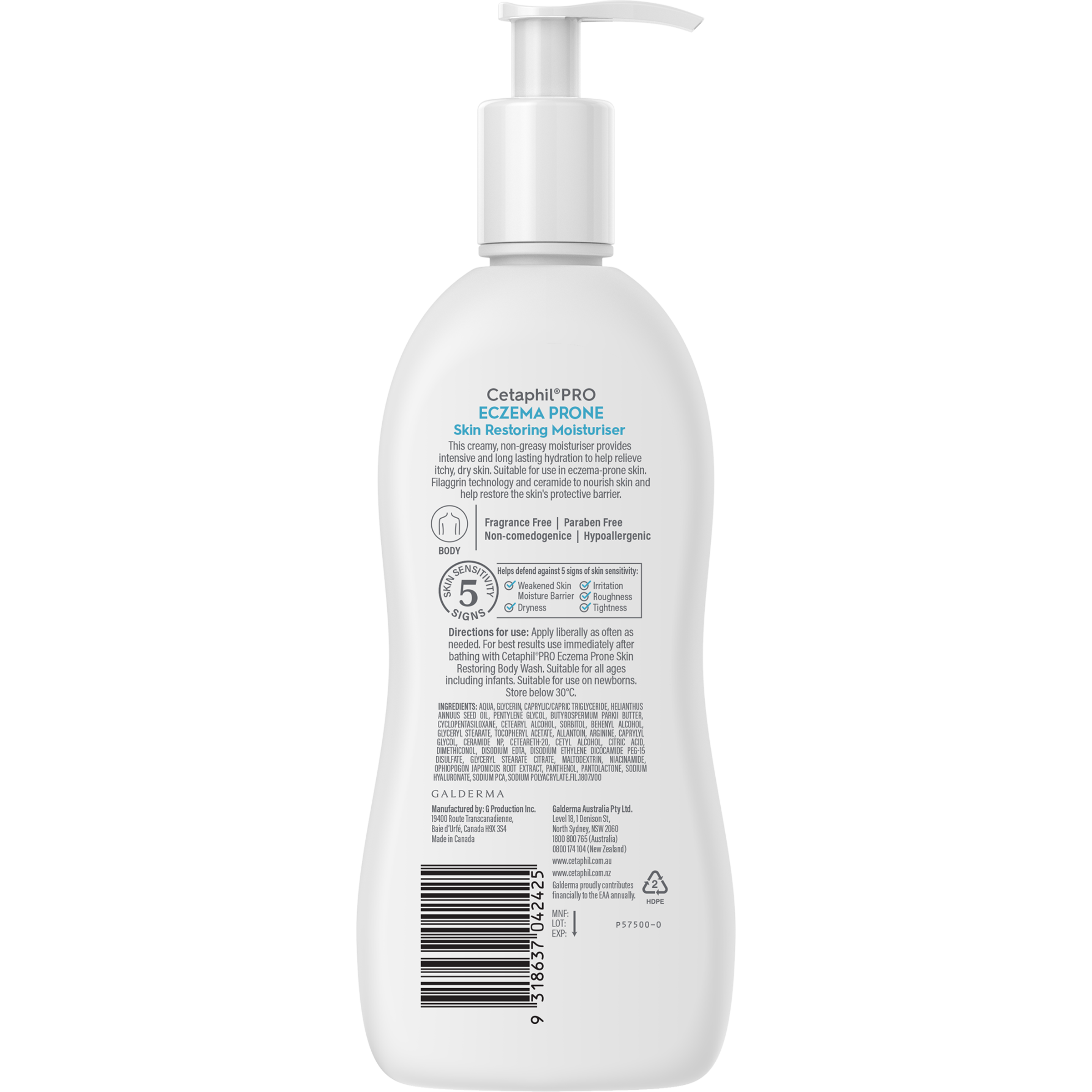 CETAPHIL PRO ECZEMA MOISTURISER 295ML - Image 2