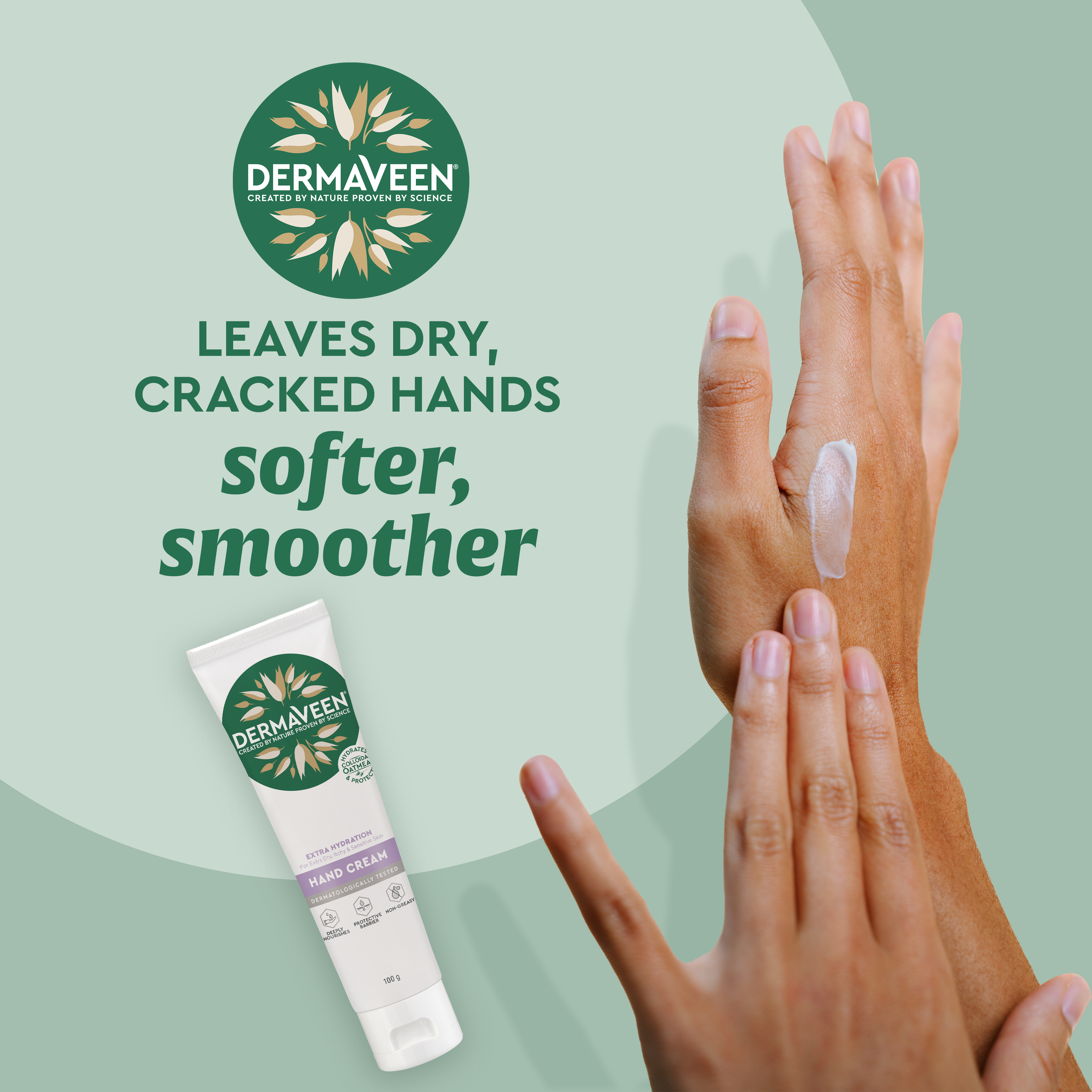 DERMAVEEN EXTRA HYDRATION HAND CREAM 100G - Image 3