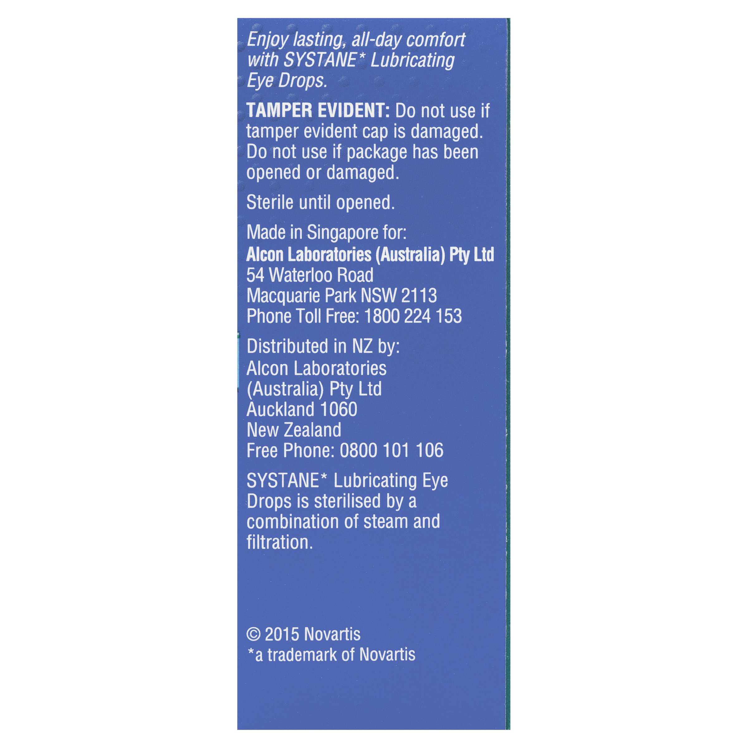 SYSTANE ORIGINAL LUBRICANT EYE DROPS 15ML - Image 6