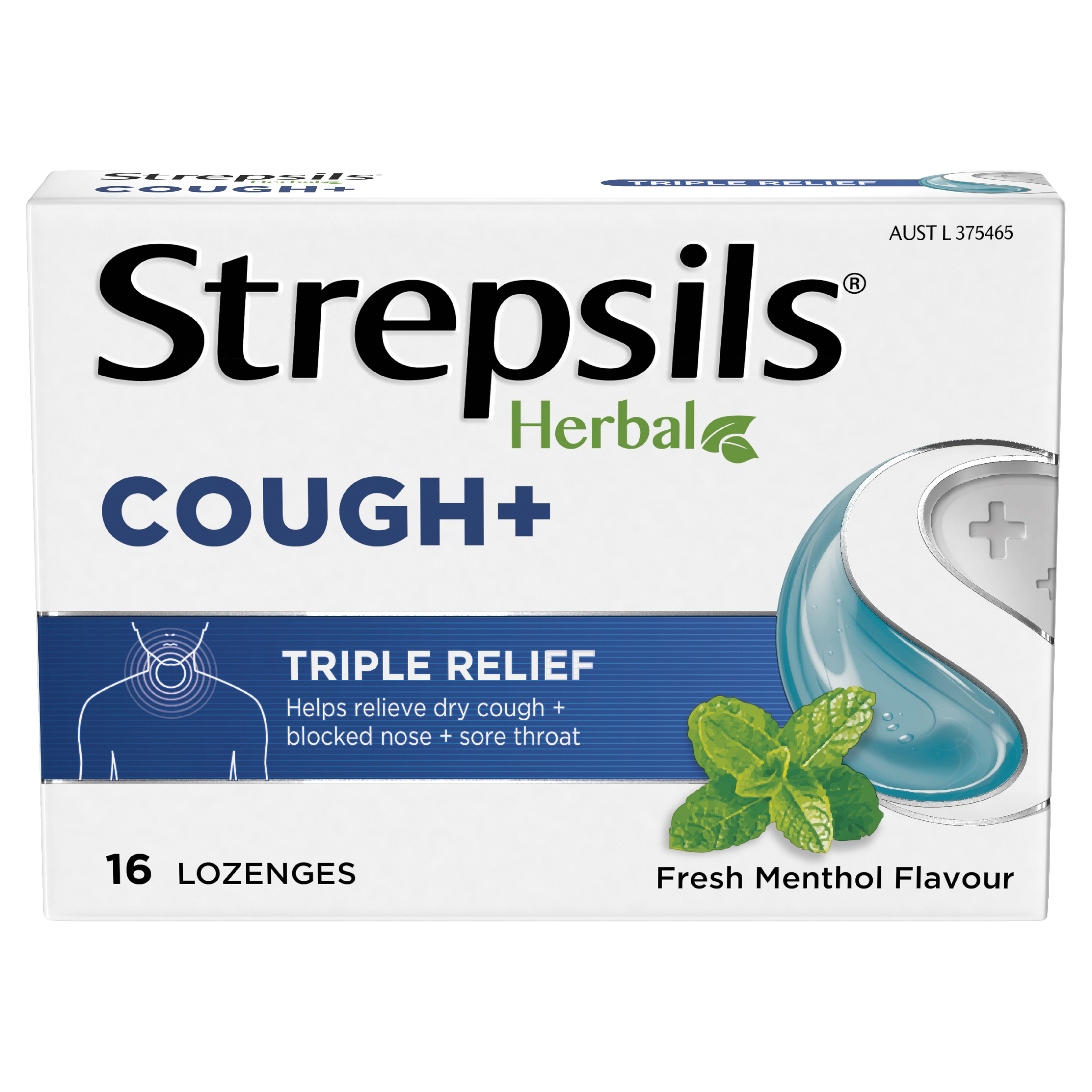 STREPSILS HERBAL COUGH FRESH MENTHOL 16 LOZENGES - Image 7