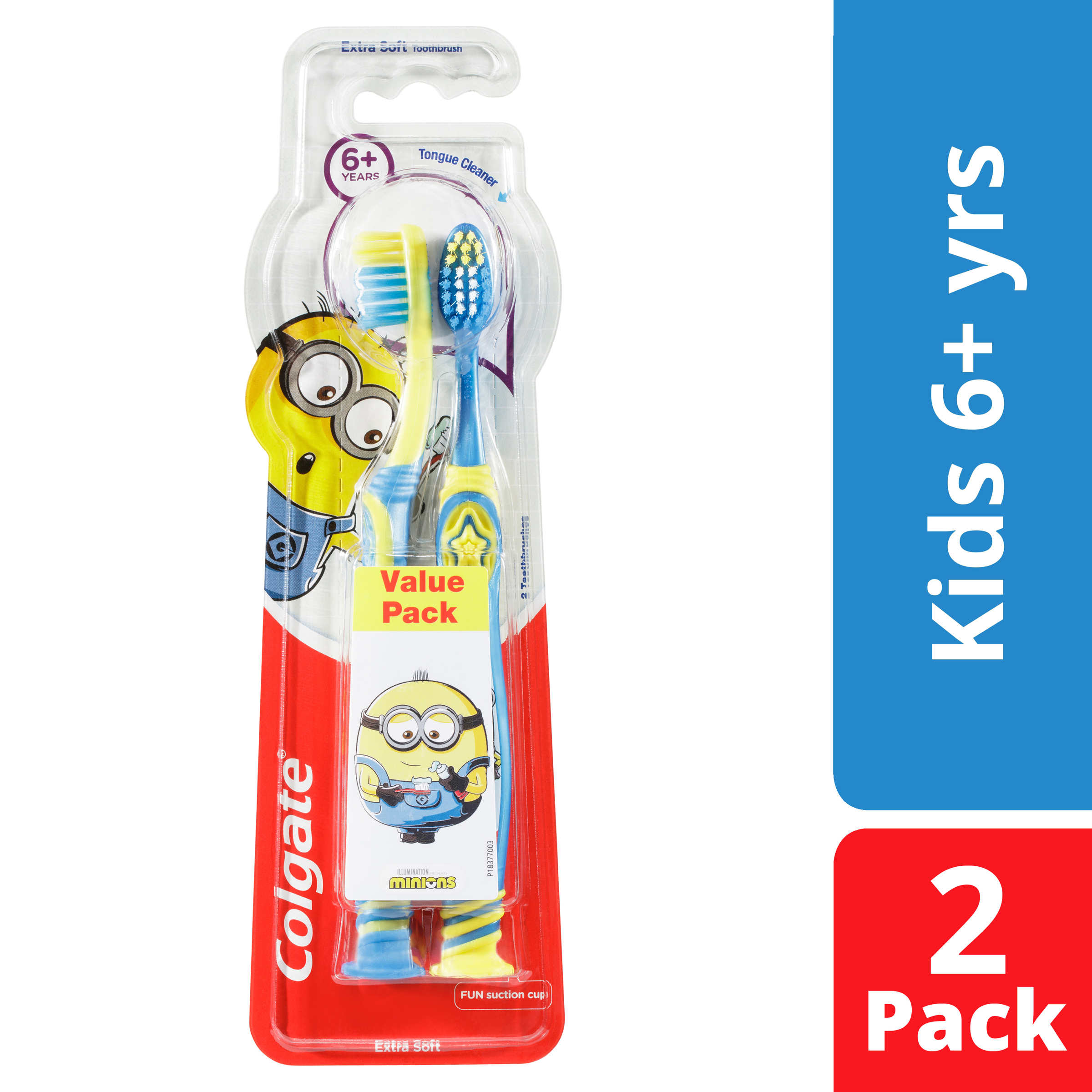 COLGATE TOOTHBRUSH KIDS MINONS +6 YEARS EXTRA SOFT 2 PACK - Image 10