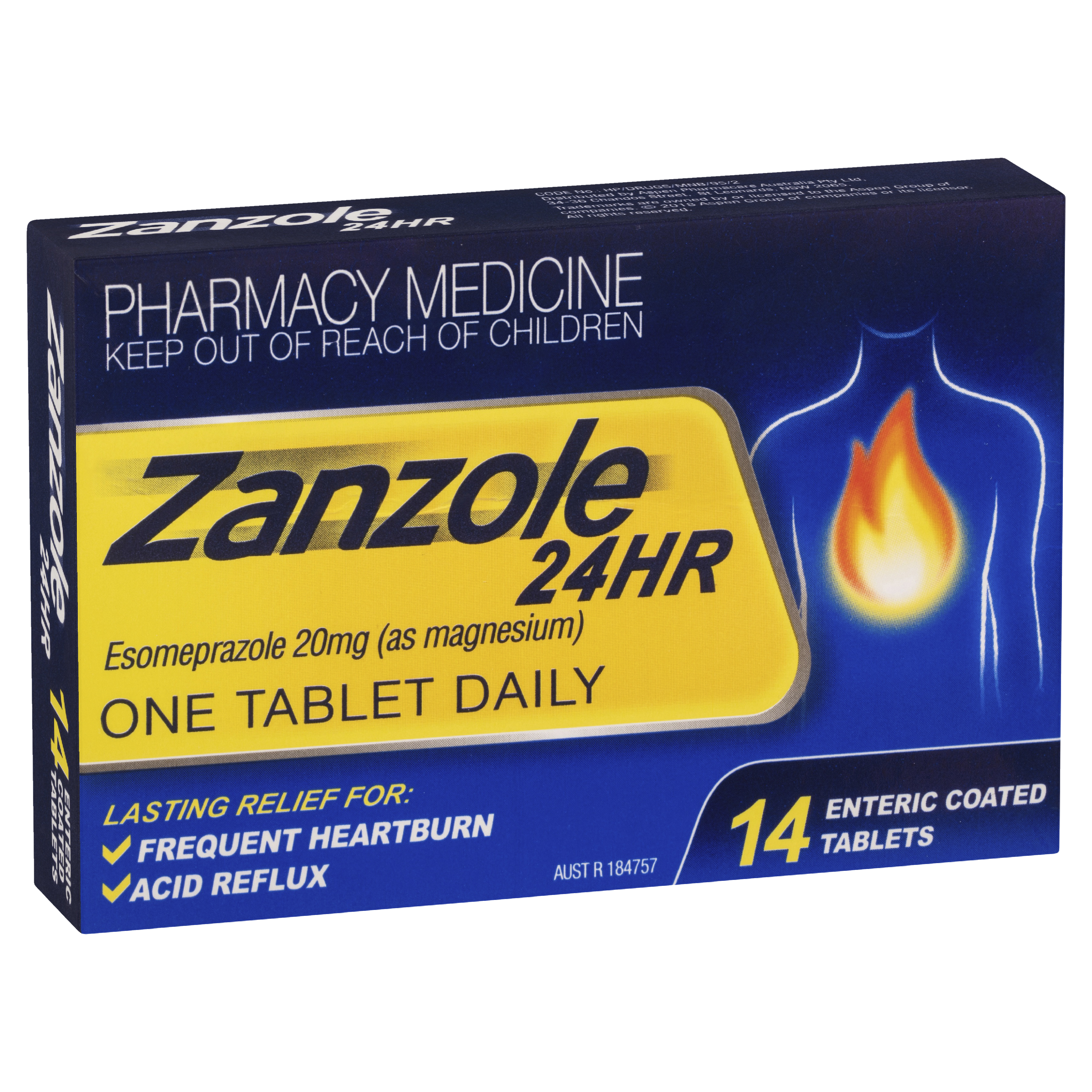 ZANZOLE 24HR 20MG 14 TABLETS
