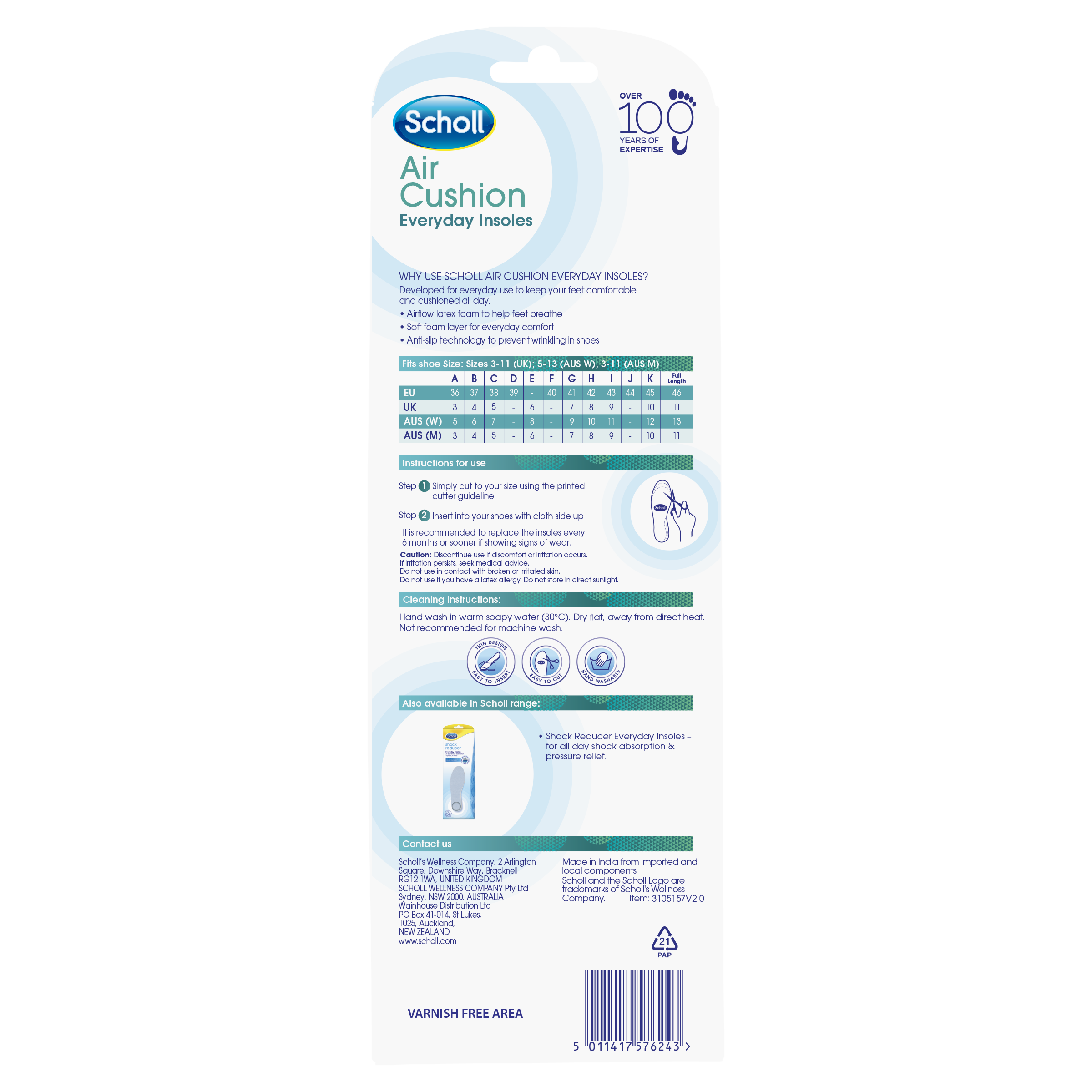 SCHOLL AIR CUSHION DAILY INSOLES - Image 2