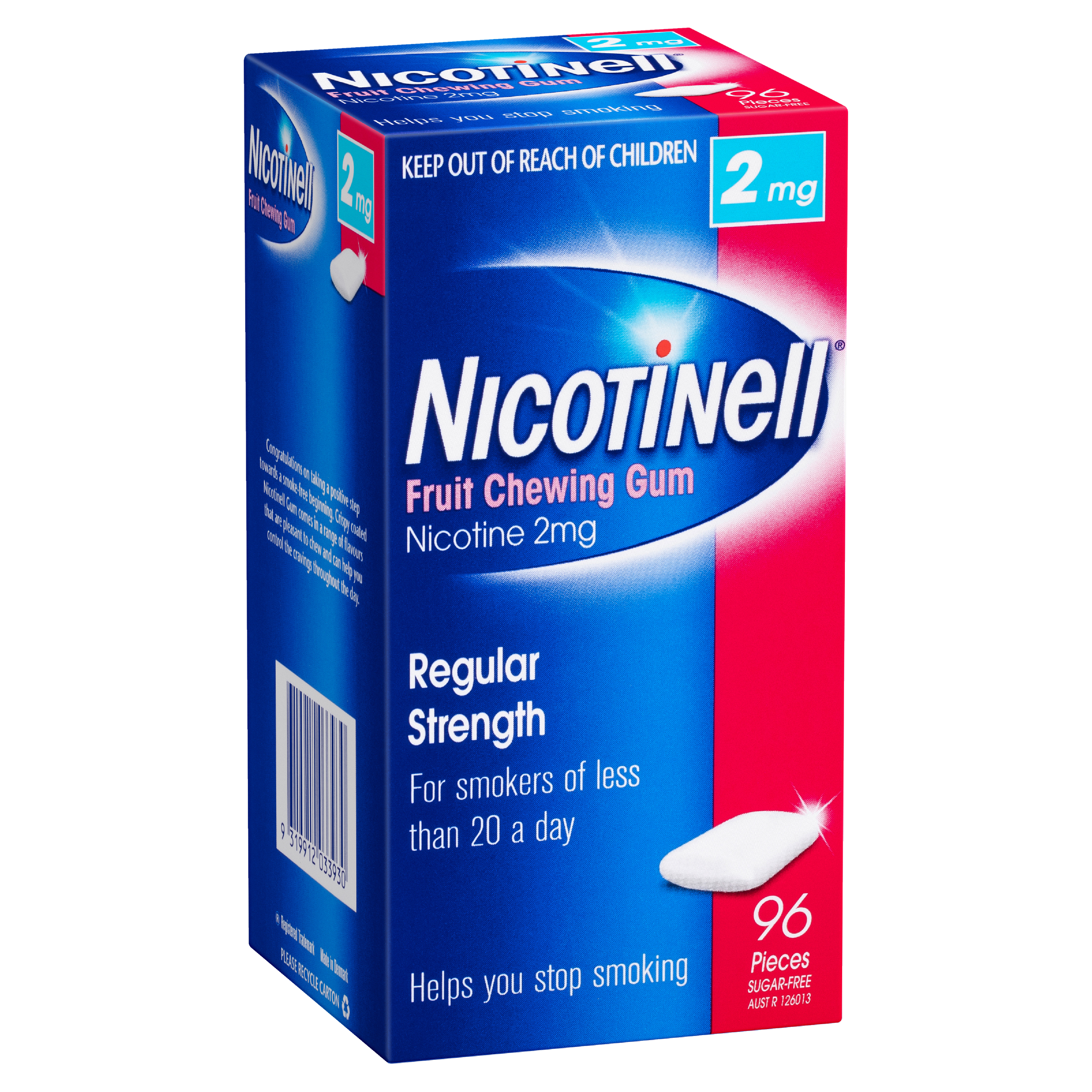 NICOTINELL FRUIT 2MG GUM 96 PACK