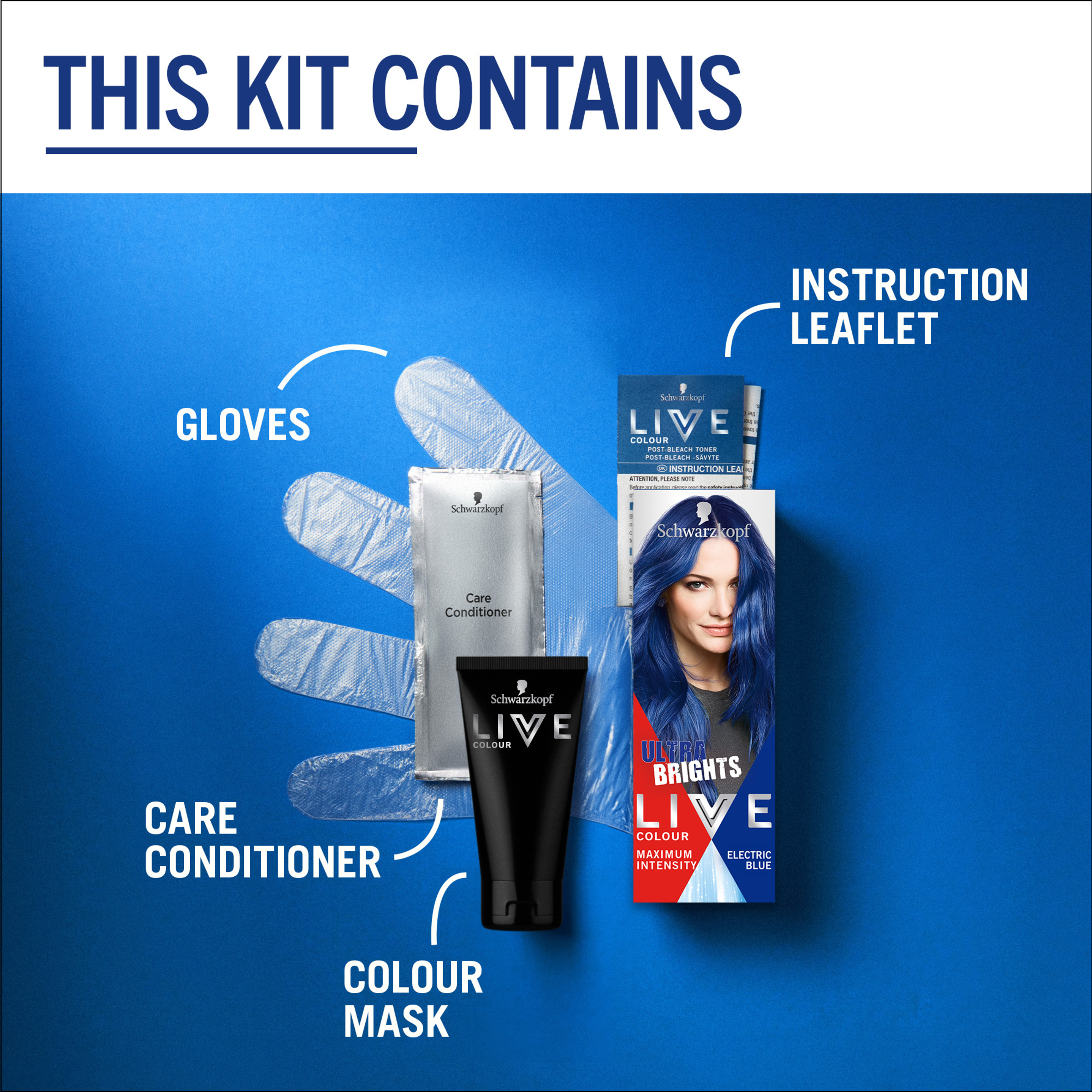 SCHWARZKOPF LIVE COLOUR ELECTRIC BLUE 75ML - Image 10