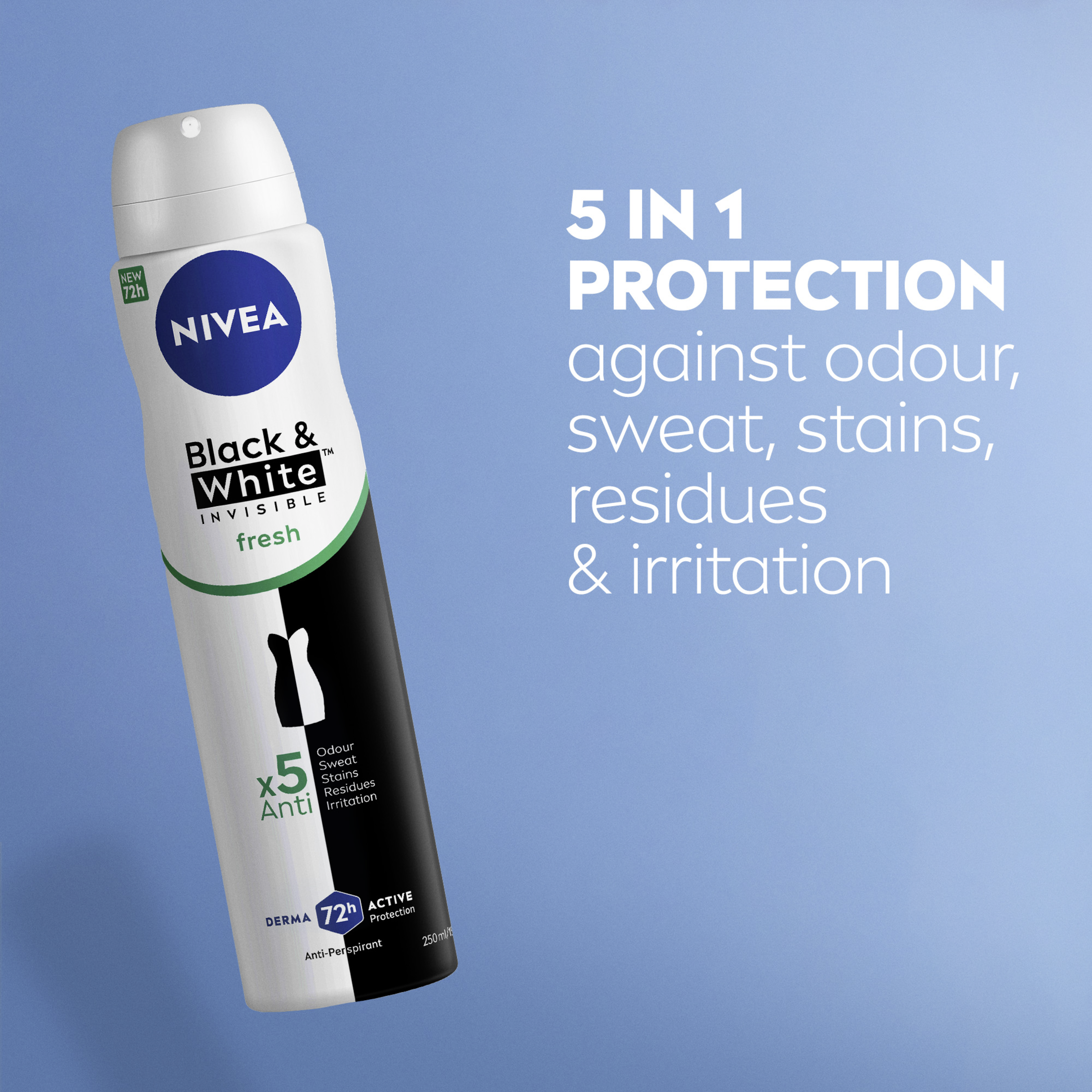 NIVEA WOMEN ANTIPERSPIRANT INVISIBLE PURE 72H 250ML - Image 6