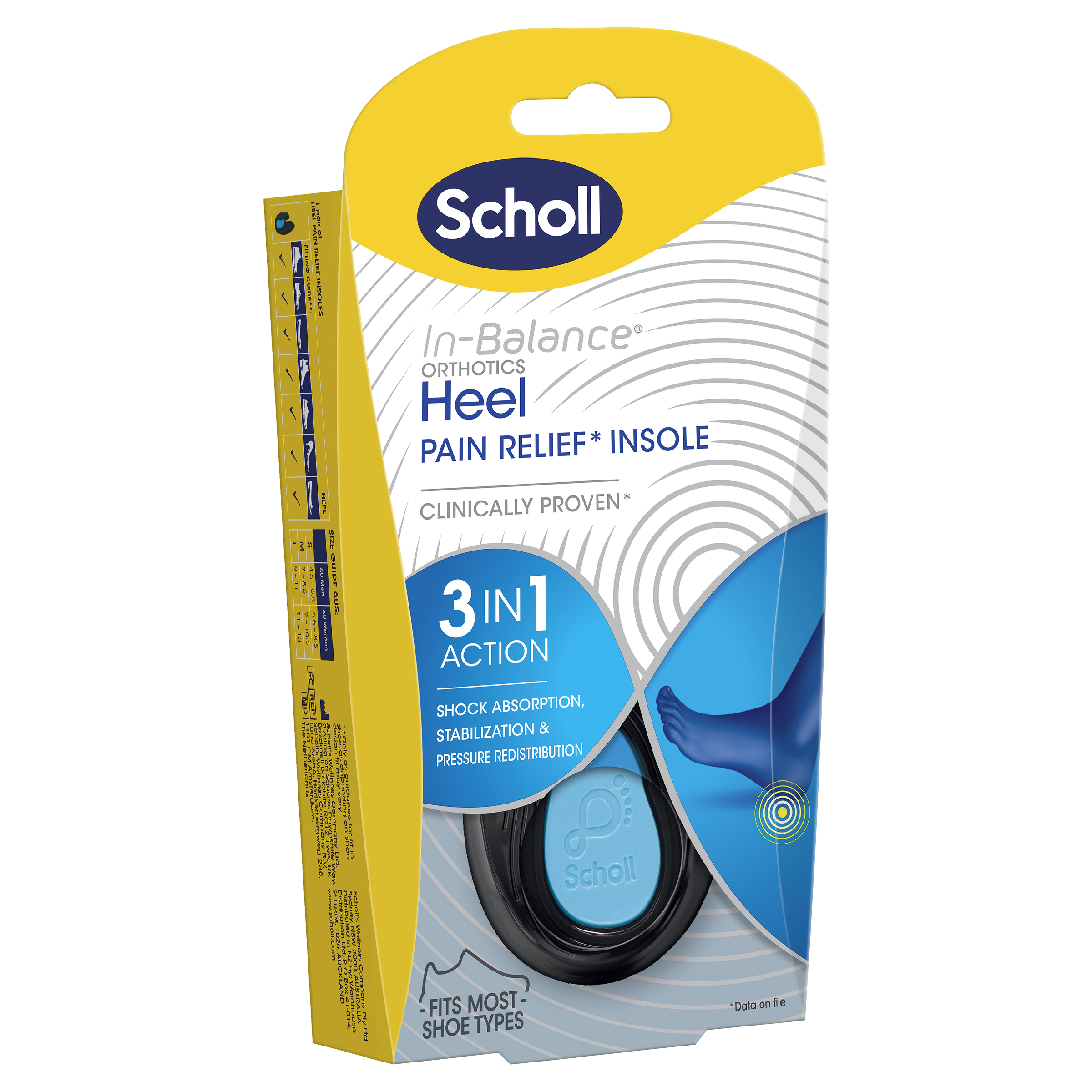 SCHOLL IN BALANCE HEEL & ANKLE ORTHOTIC INSOLES M - Image 11