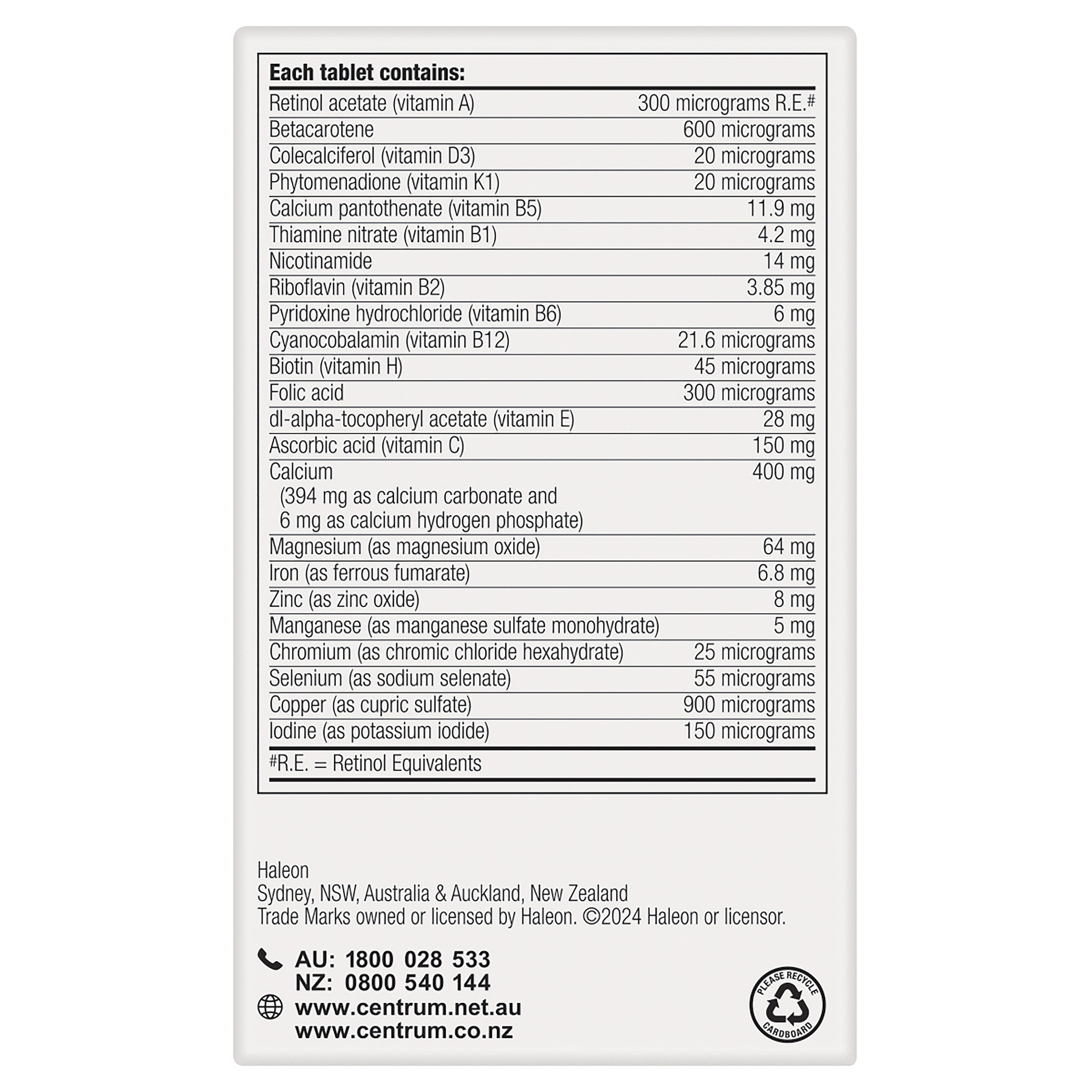CENTRUM FOR WOMEN 60 TABLETS - Image 4