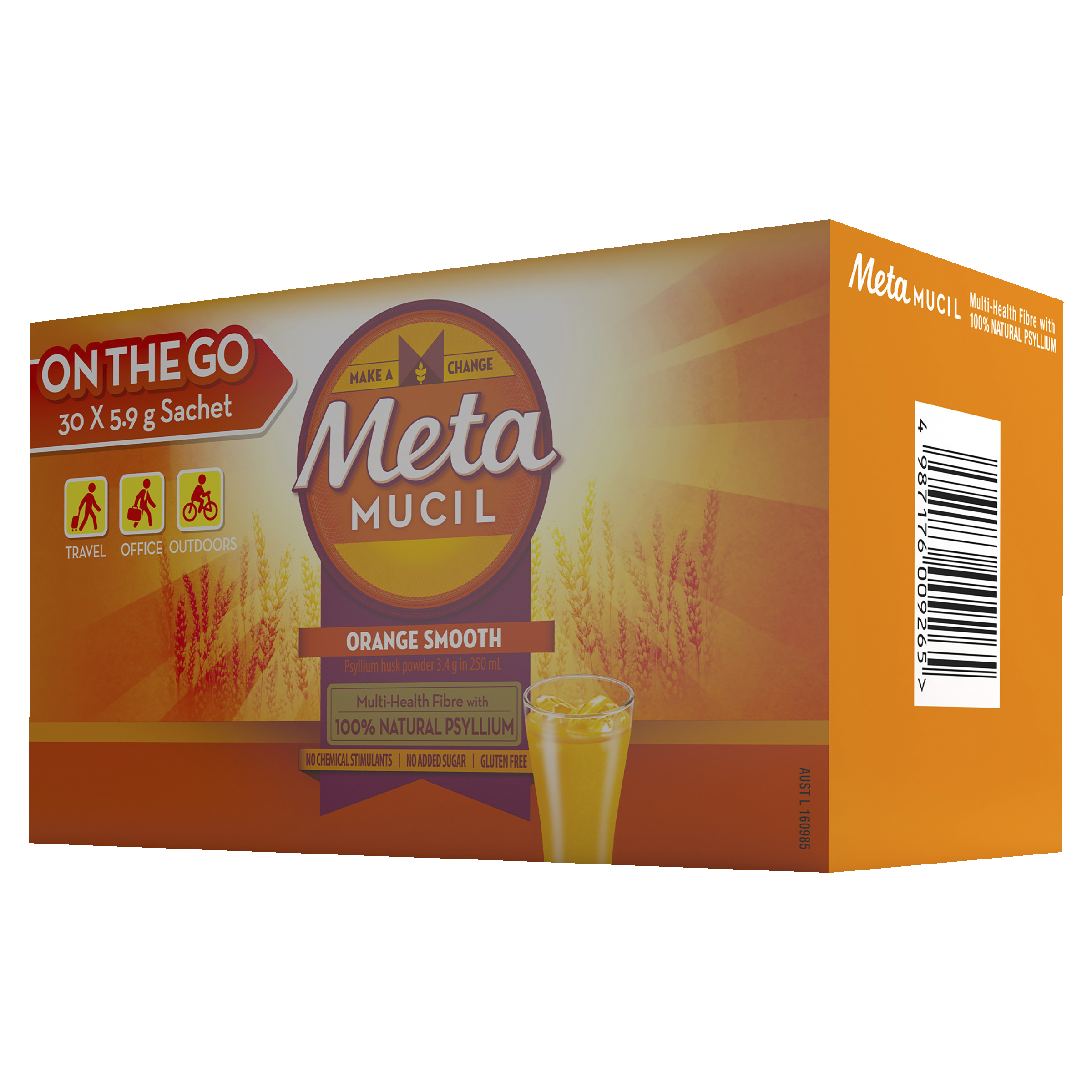 METAMUCIL ORANGE SMOOTH 5.9G SACHETS 30 PACK - Image 6