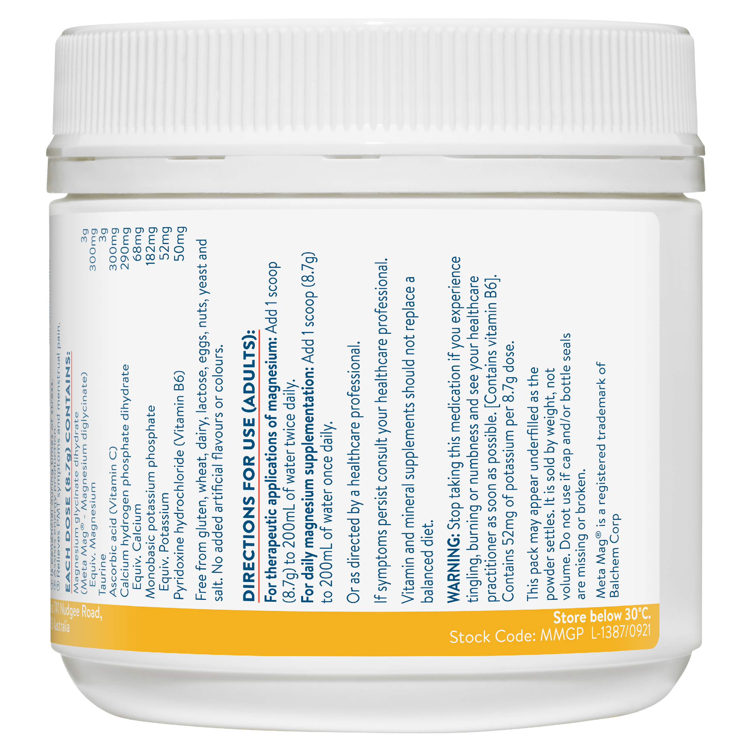ETHICAL NUTRIENTS MEGA MAGNESIUM RASPBERRY POWDER 450G - Image 2