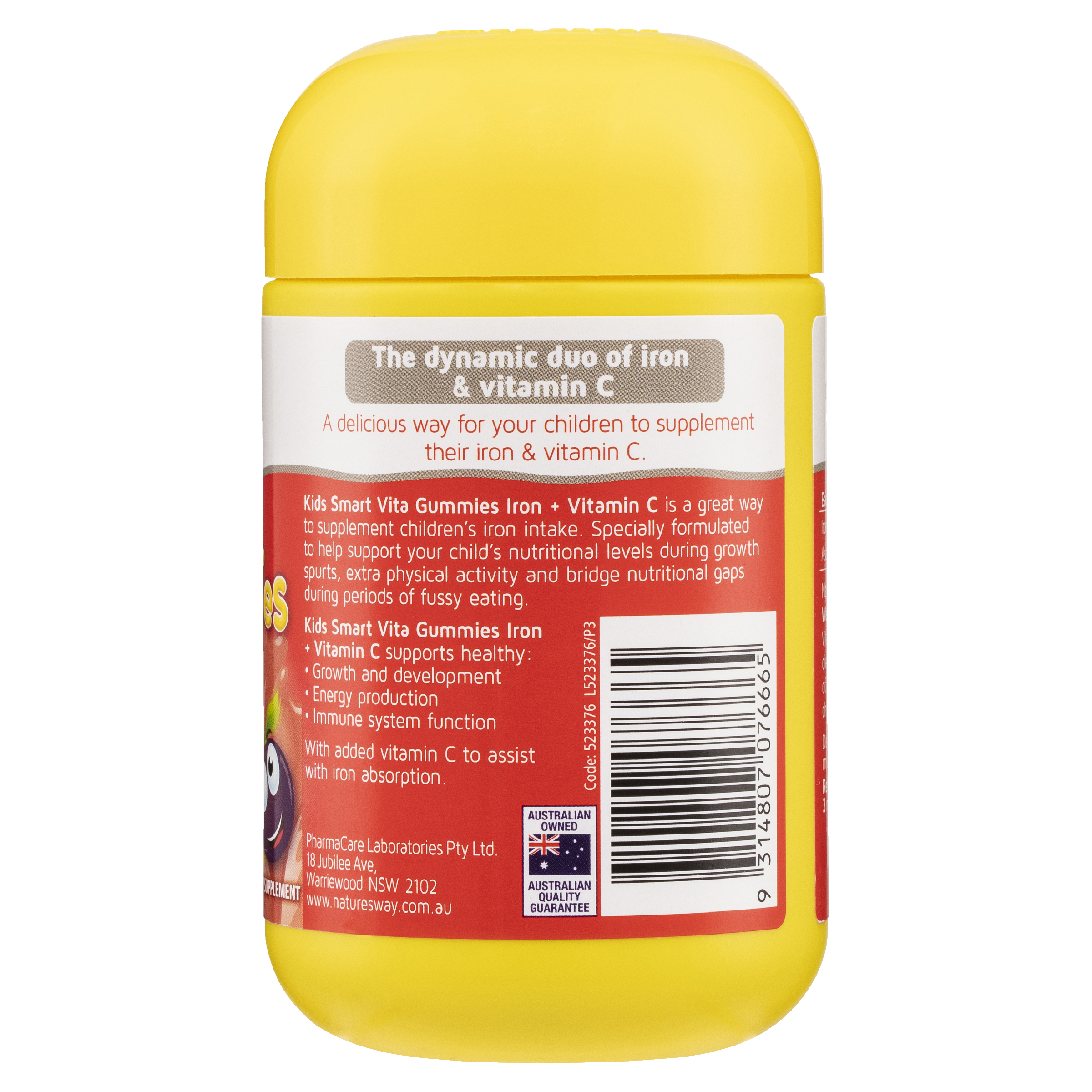 NATURES WAY KIDS SMART VITA GUMMIES IRON+VITAMINC 60 - Image 3