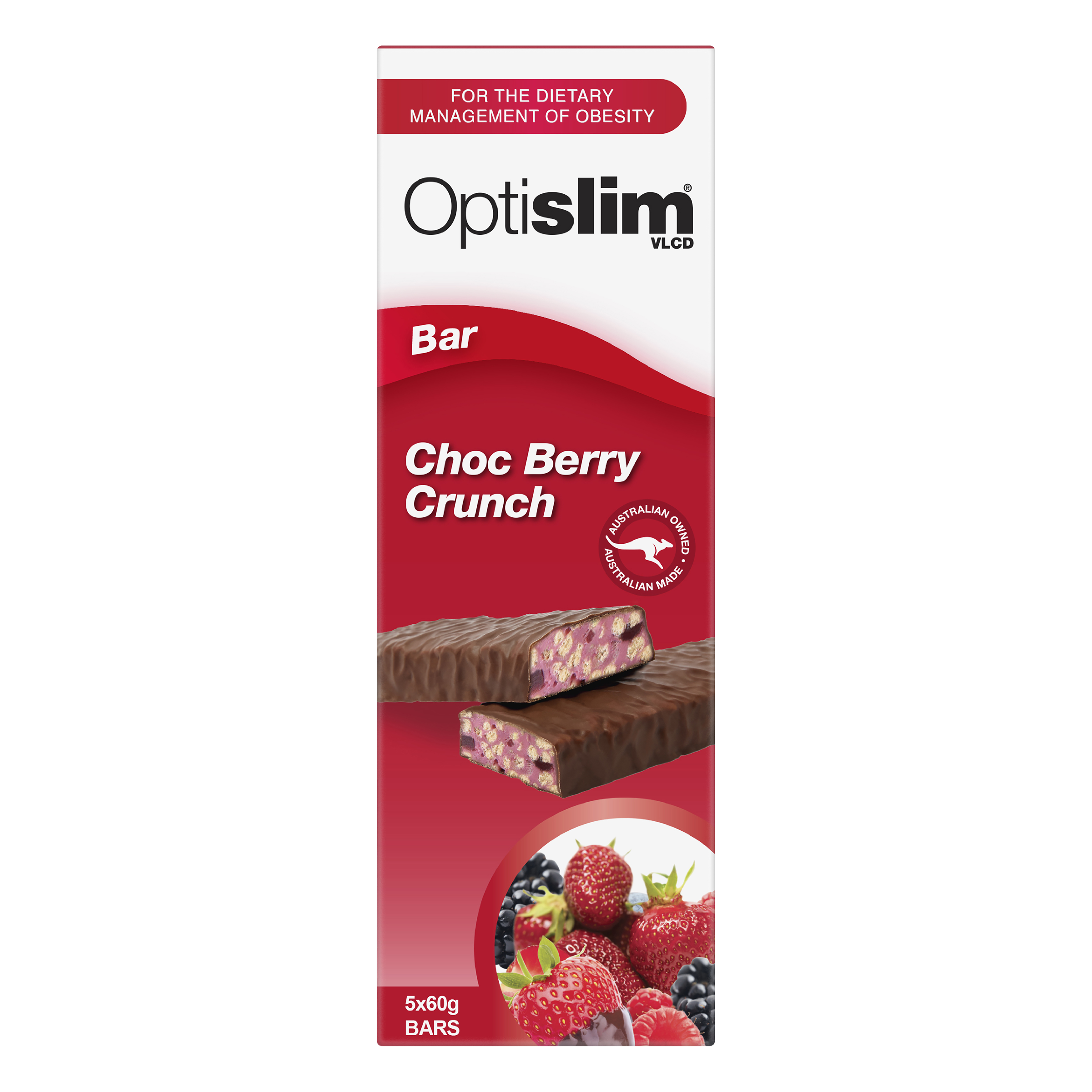 OPTISLIM VLCD BAR CHOC BERRY CRUNCH 60G 5 PACK - Image 6