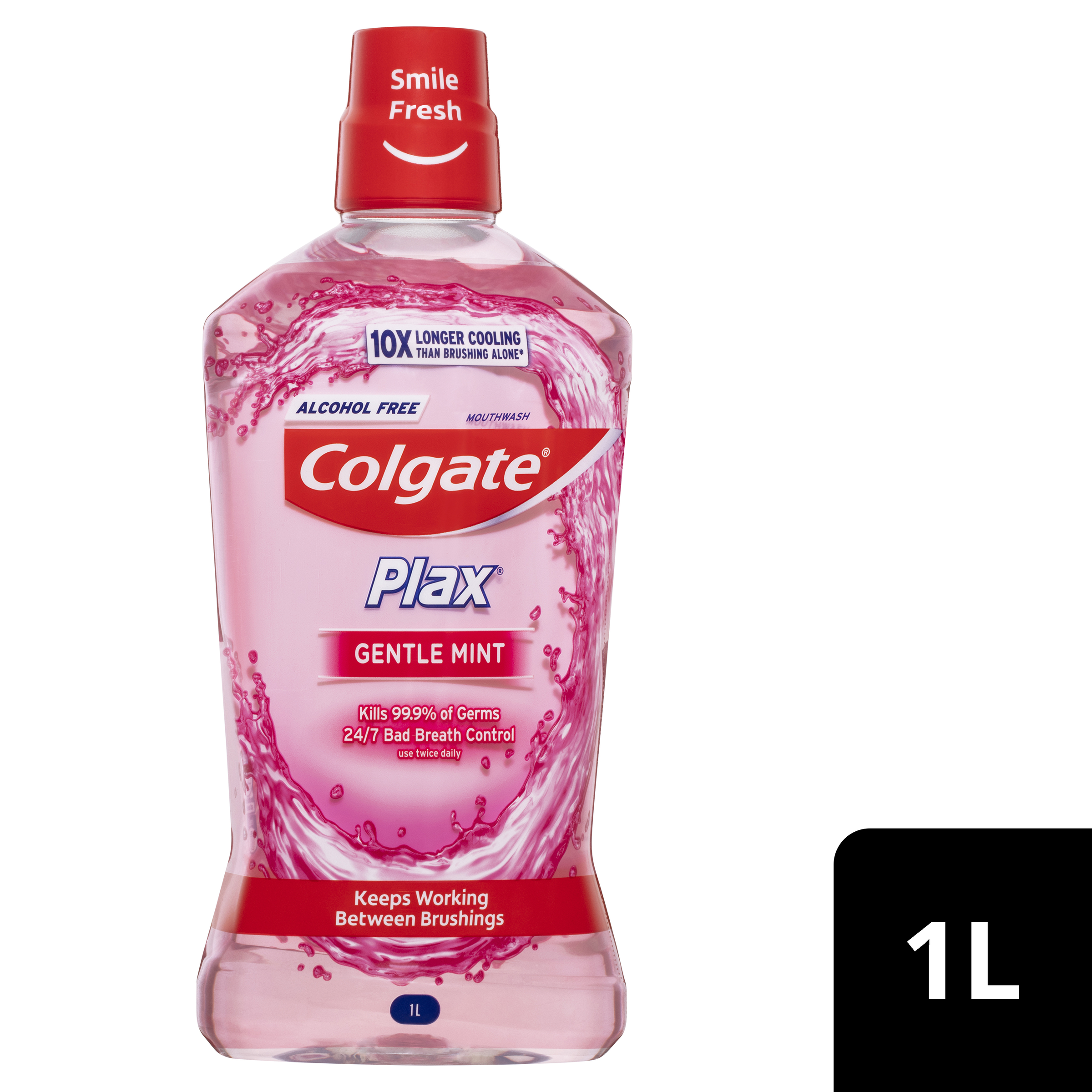 COLGATE MOUTHWASH PLAX ALCOHOL FREE GENTLE MINT 1 LITRE - Image 8
