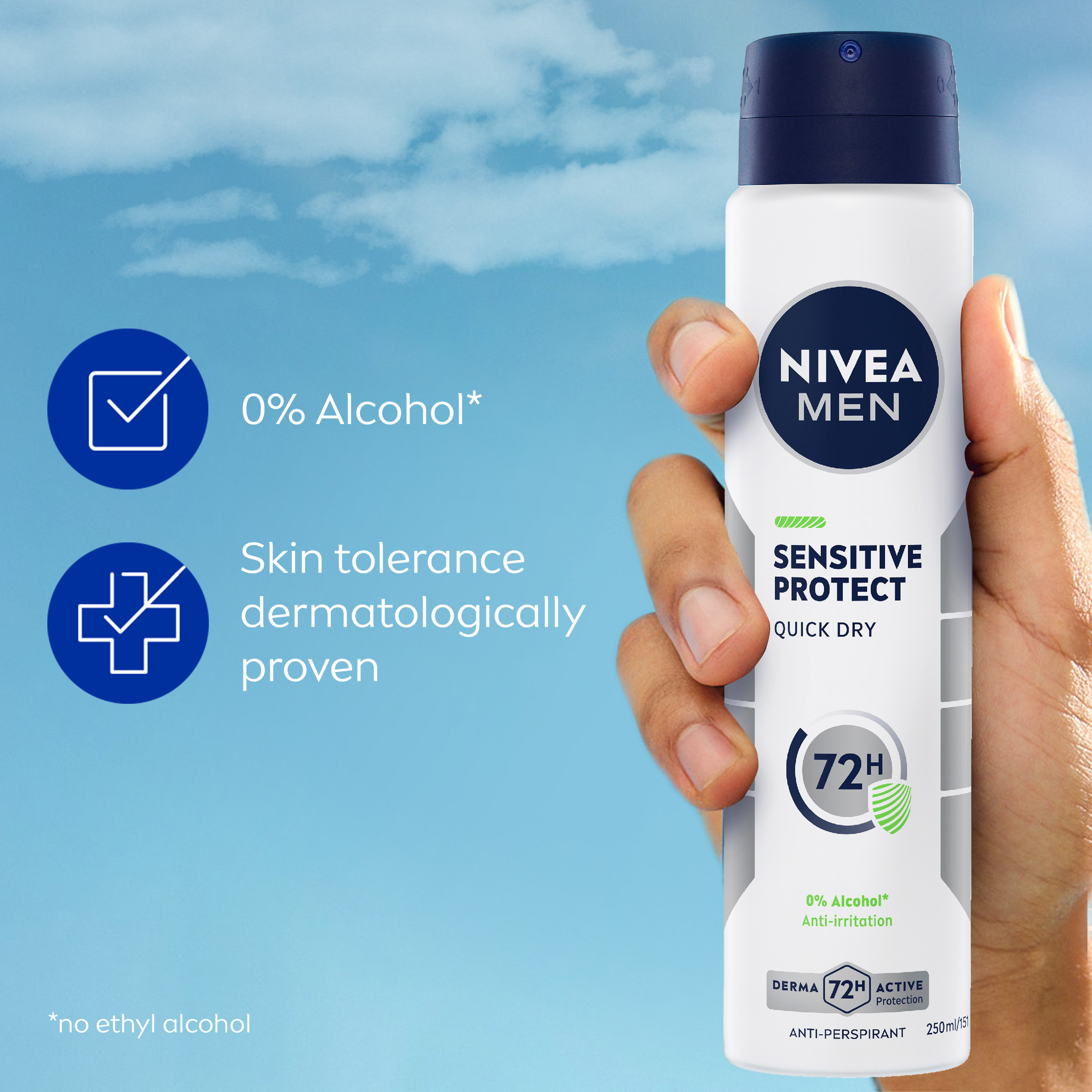 NIVEA MEN ANTIPERSPIRANT SENSITIVE PROTECT 48H 250ML - Image 5