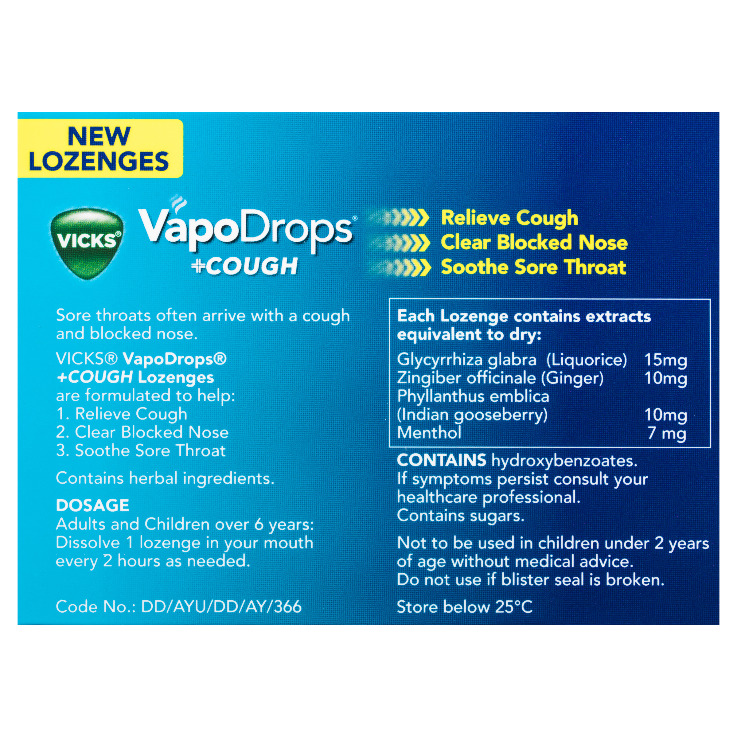 VICKS VAPODROPS+COUGH HONEY LEMON MENTHOL 16 PACK - Image 4