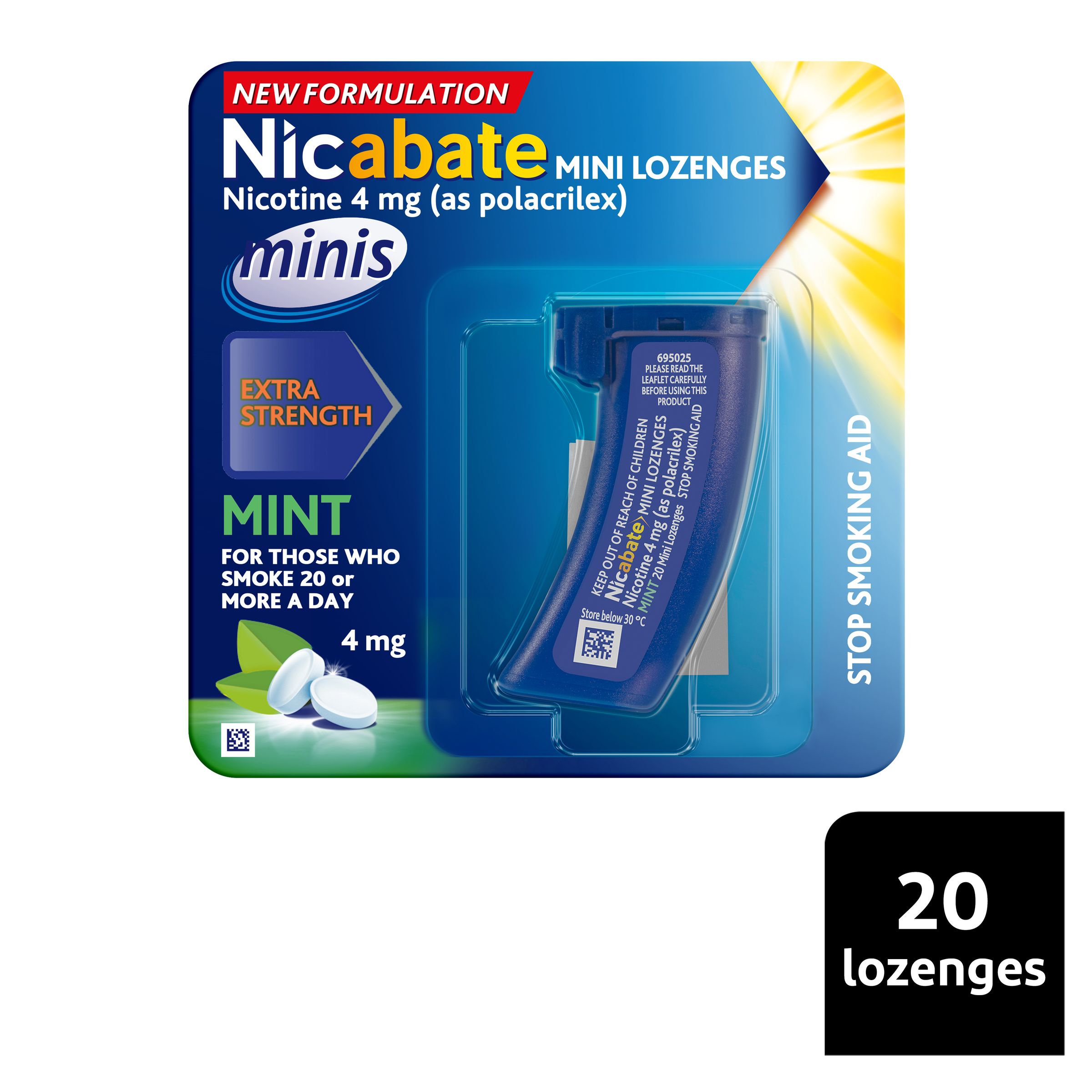NICABATE MINIS 4MG LOZENGES 20 PACK - Image 7