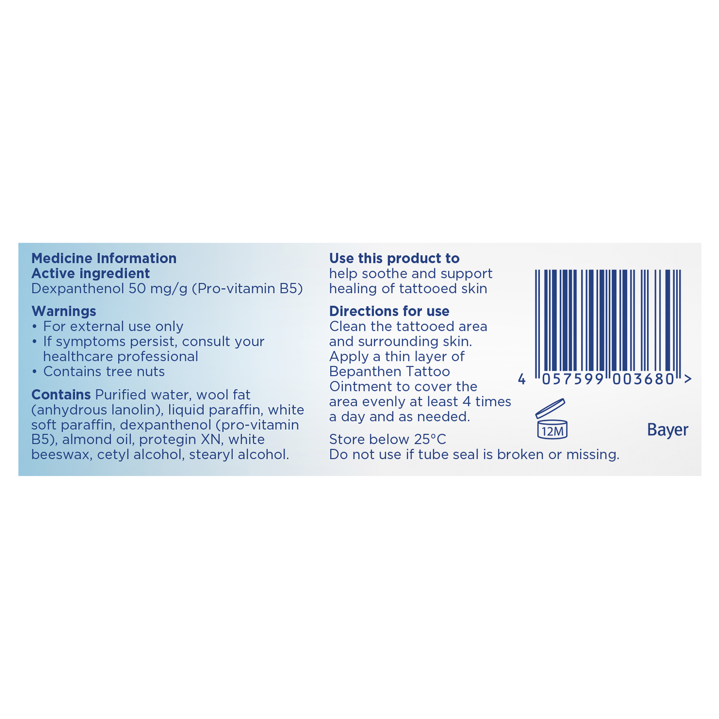 BEPANTHEN TATTOO 5% OINTMENT 50G - Image 4