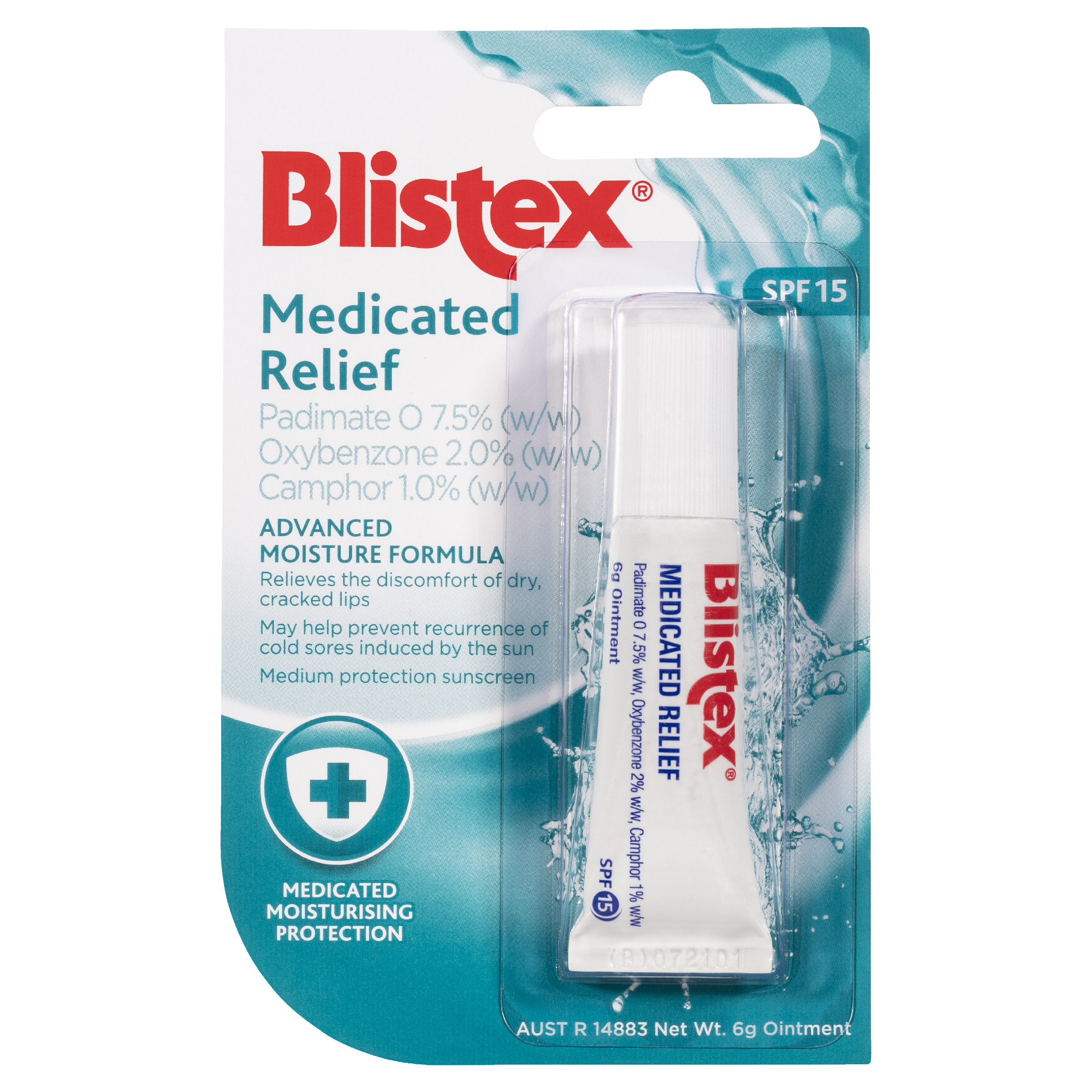 BLISTEX LIP MEDICATED RELIEF TUBE SPF15+ 6G