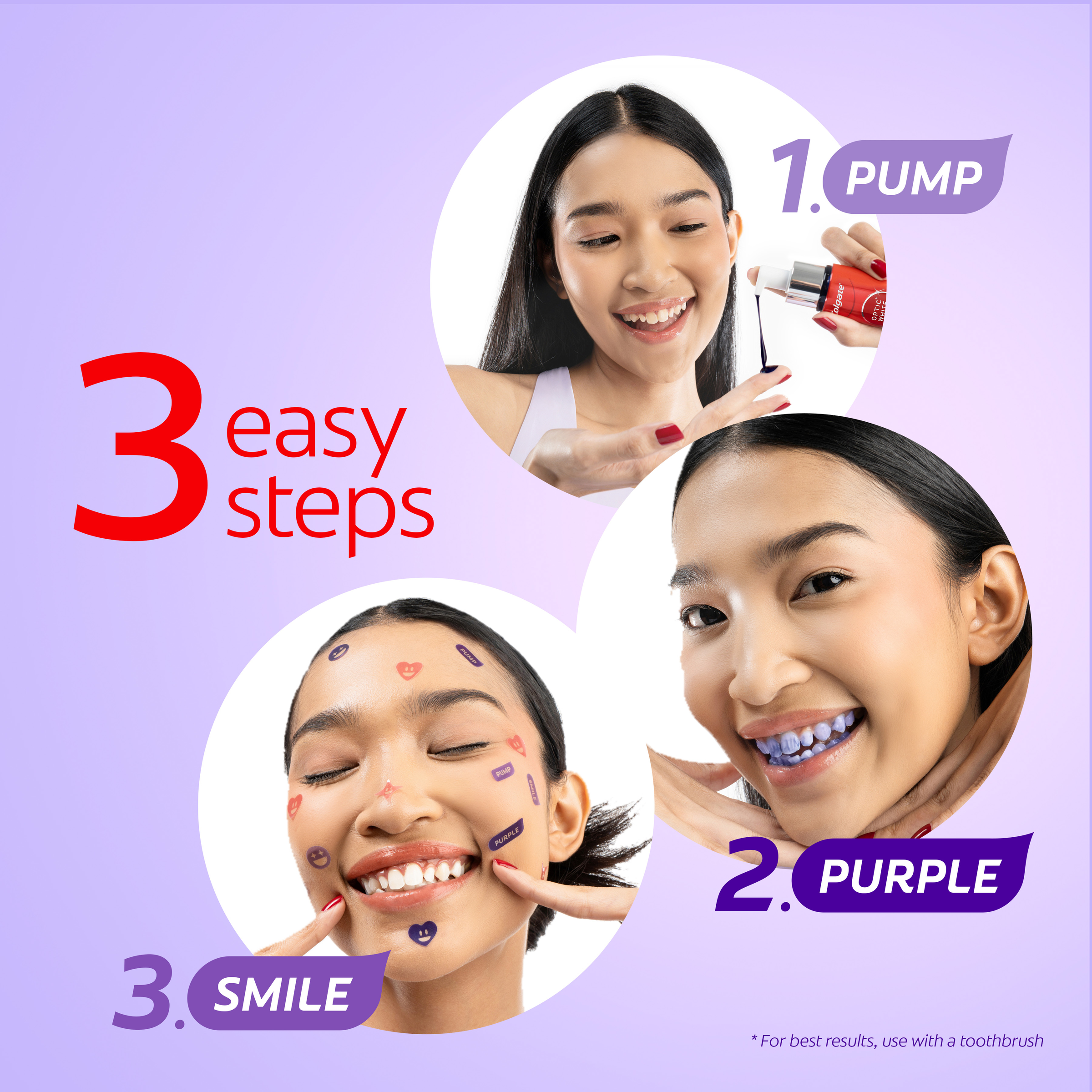 COLGATE OPTIC WHITE PURPLE SERUM 40ML - Image 5