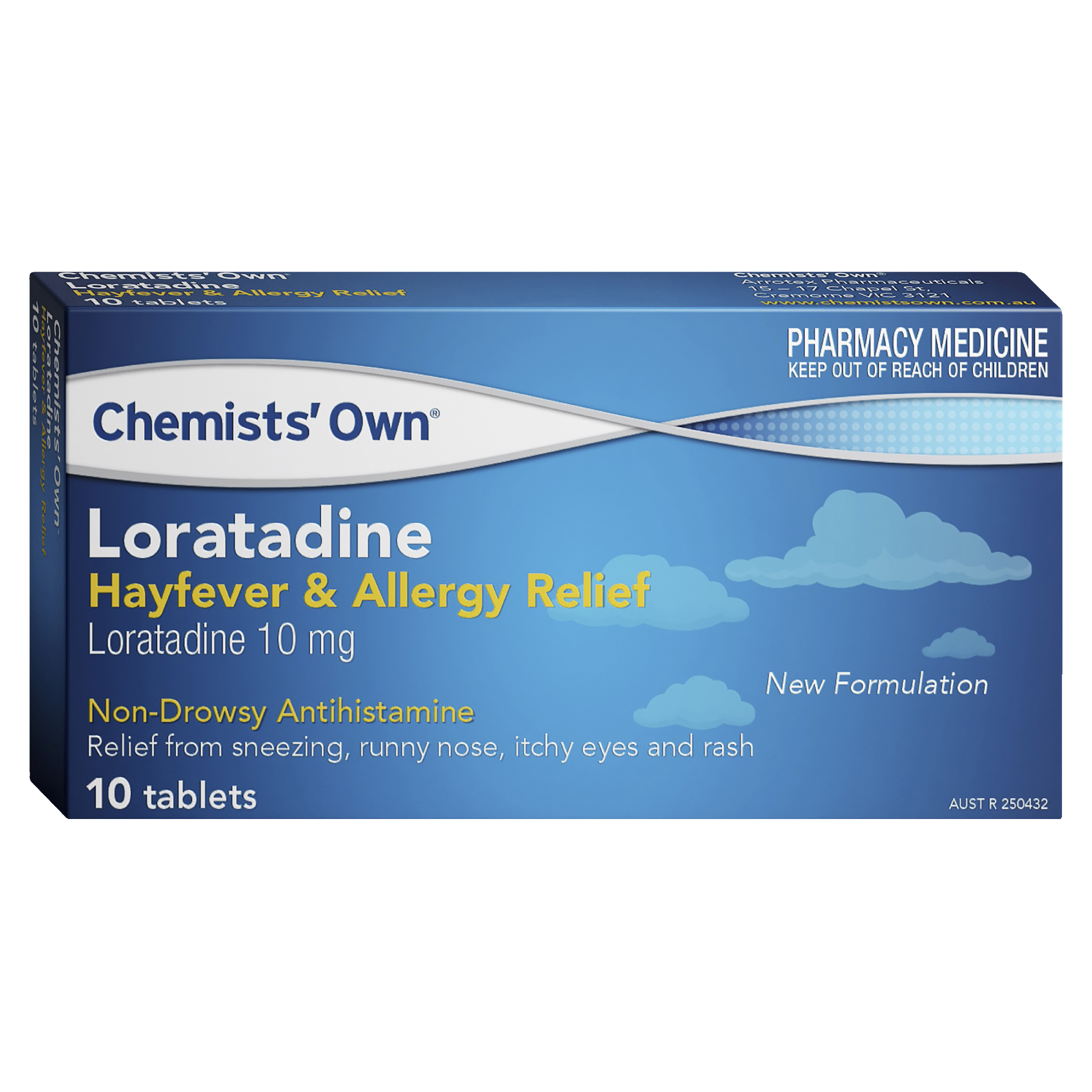 CHEMIST'S OWN LORATADINE 10MG HAYFEVER & ALLERGY RELIEF 10 TABLETS