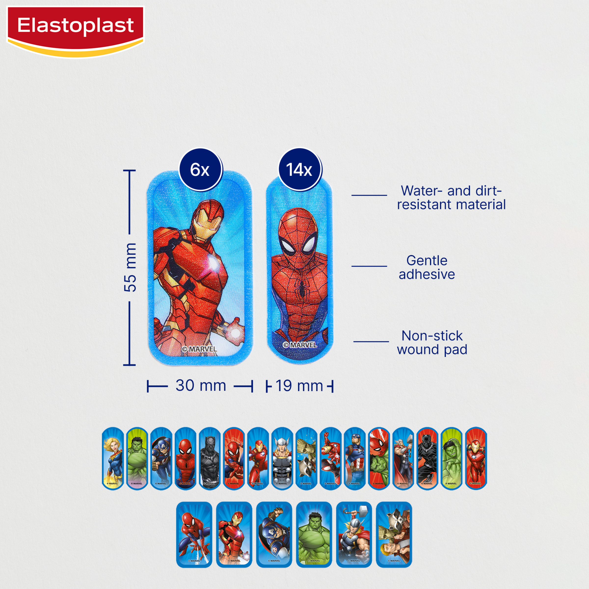 ELASTOPLAST DISNEY MARVEL STRIPS 20 PACK - Image 3