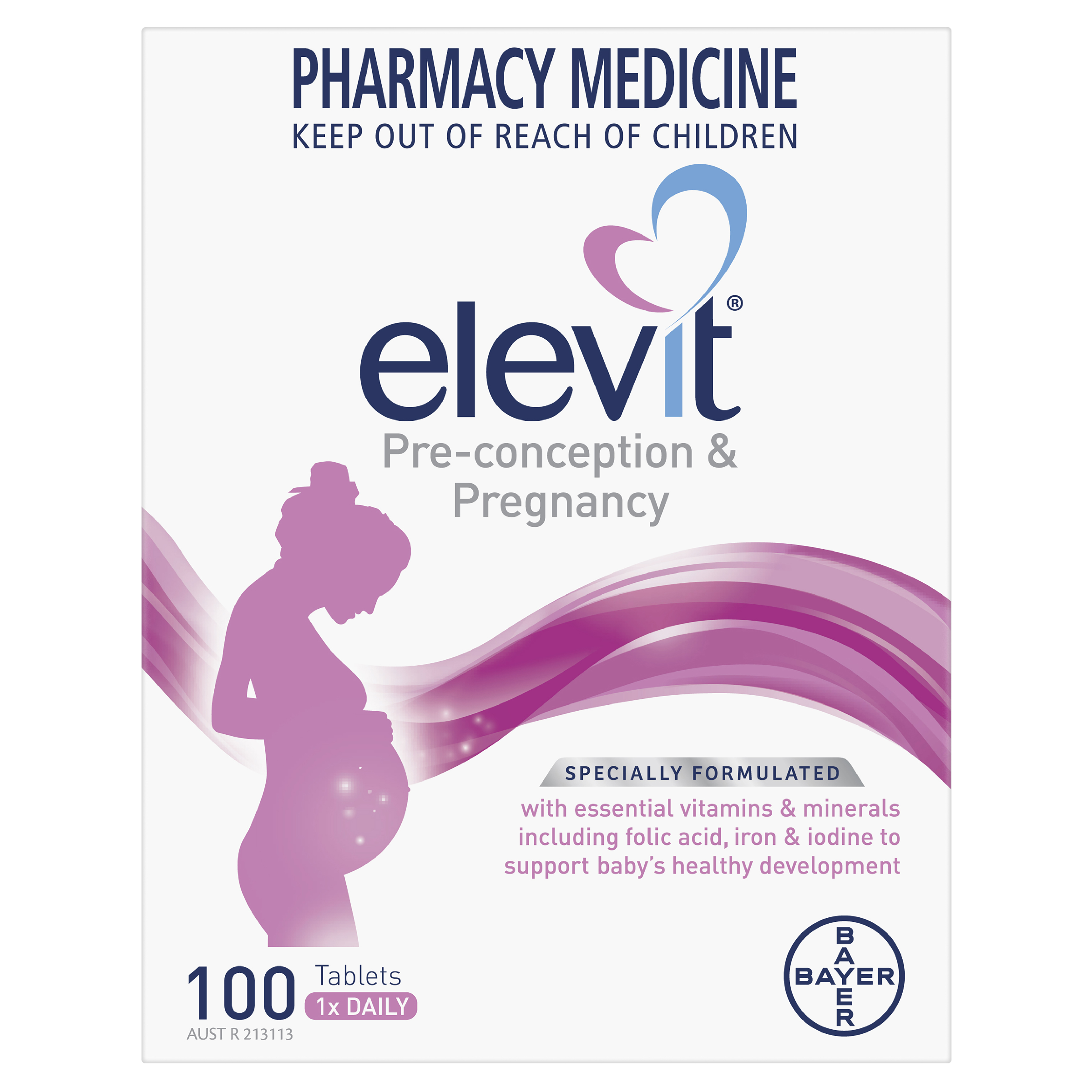 ELEVIT PRE-CONCEPTION & PREGNANCY 100 TABLETS - Image 2