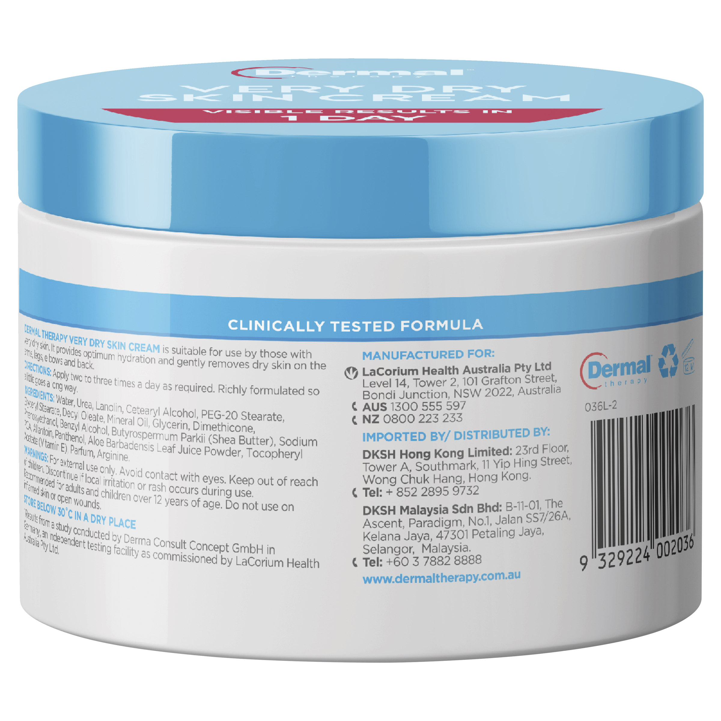 DERMAL THERAPY VERY DRY SKIN CREAM 250G - Image 2