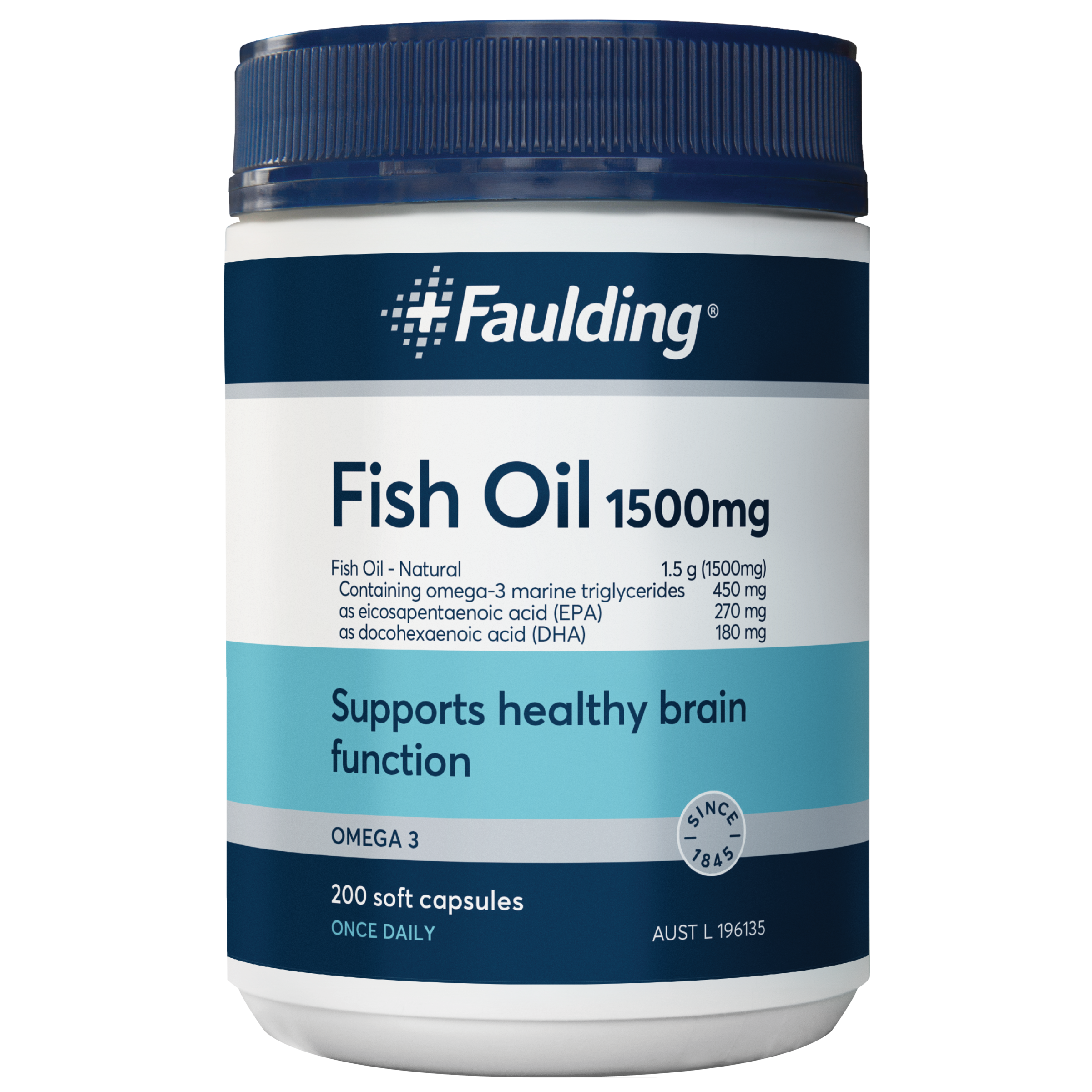 FAULDING FISH OIL 1500MG 200 CAPSULES