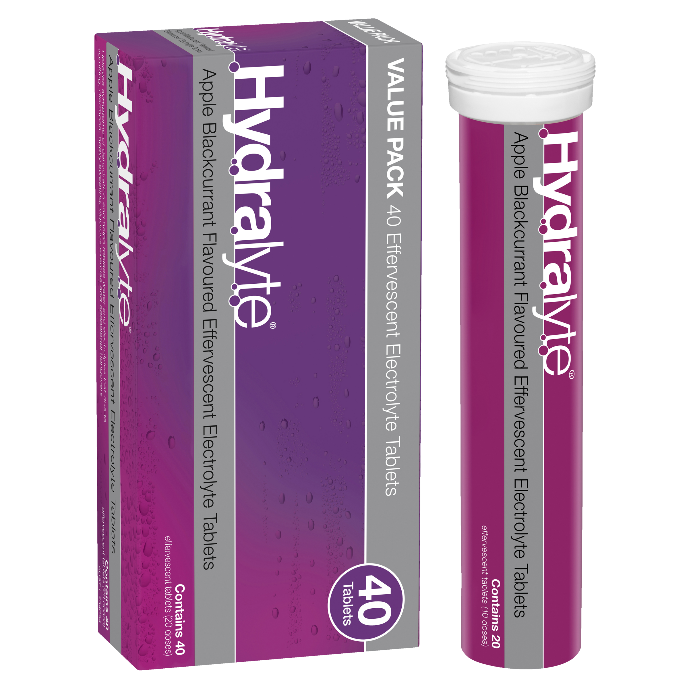 HYDRALYTE EFFERVESCENT APPLE BLACKCURRANT 40 TABLETS - Image 11