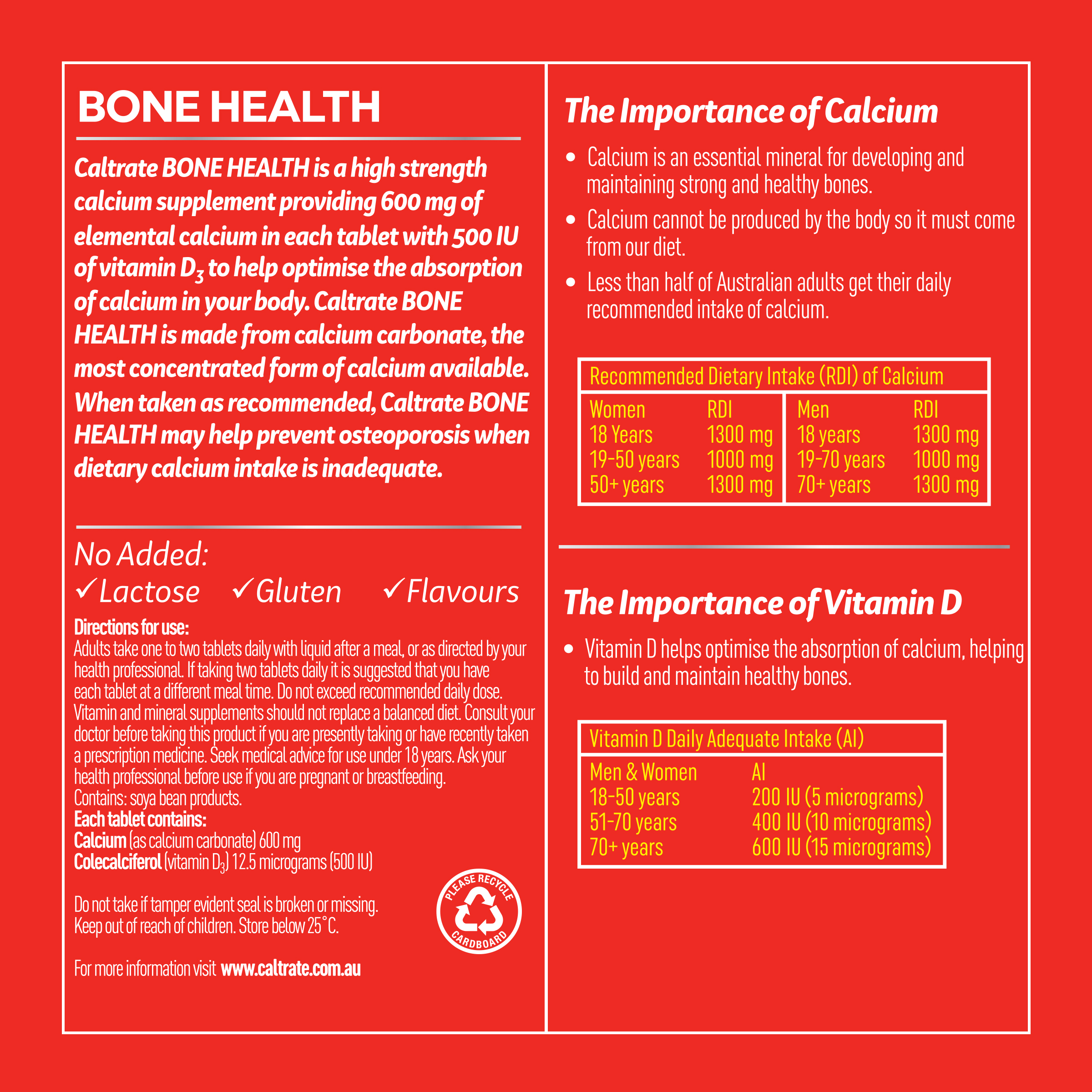 CALTRATE BONE HEALTH 100 TABLETS - Image 5