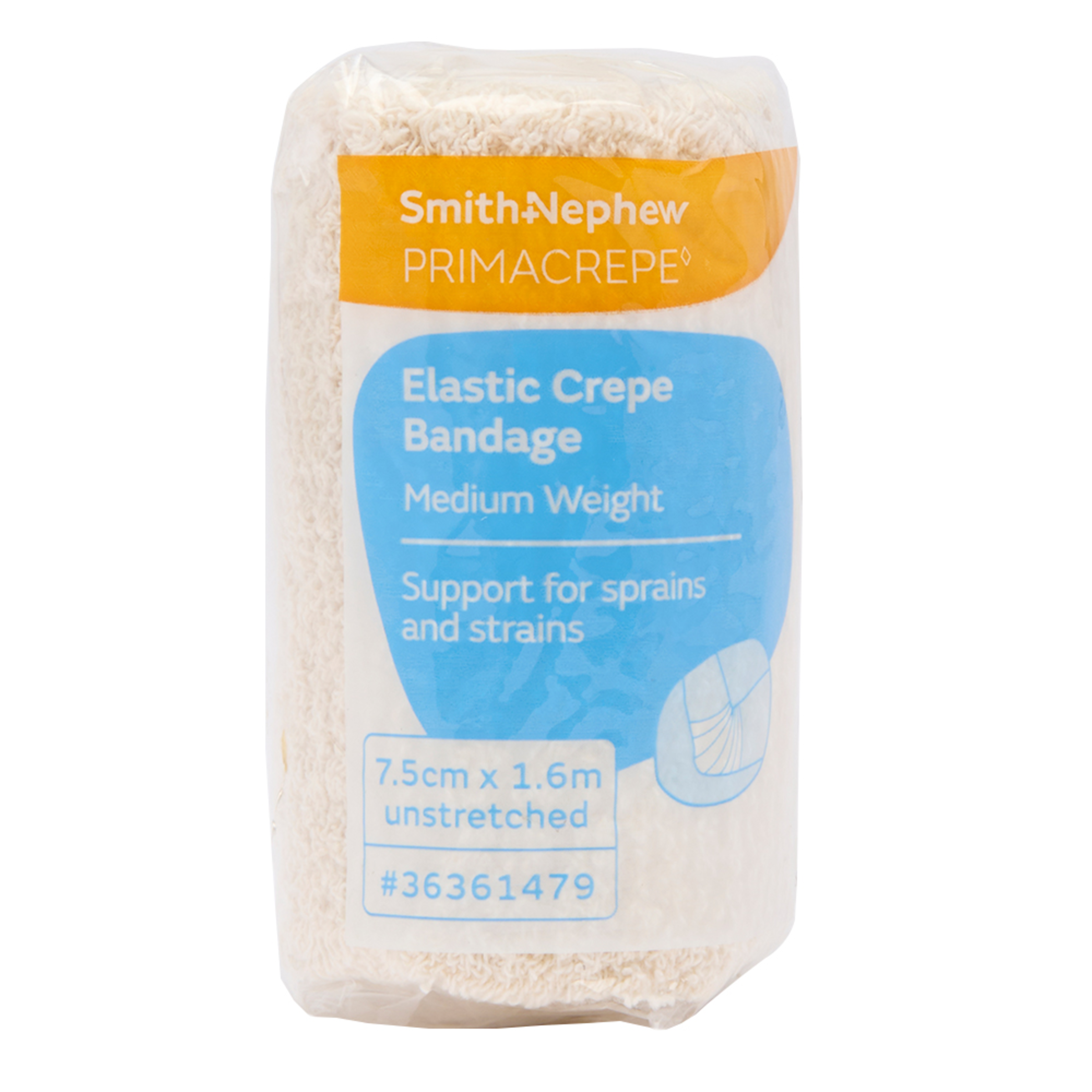 PRIMACREPE MEDIUM WHITE 7.5CM X 1.6M