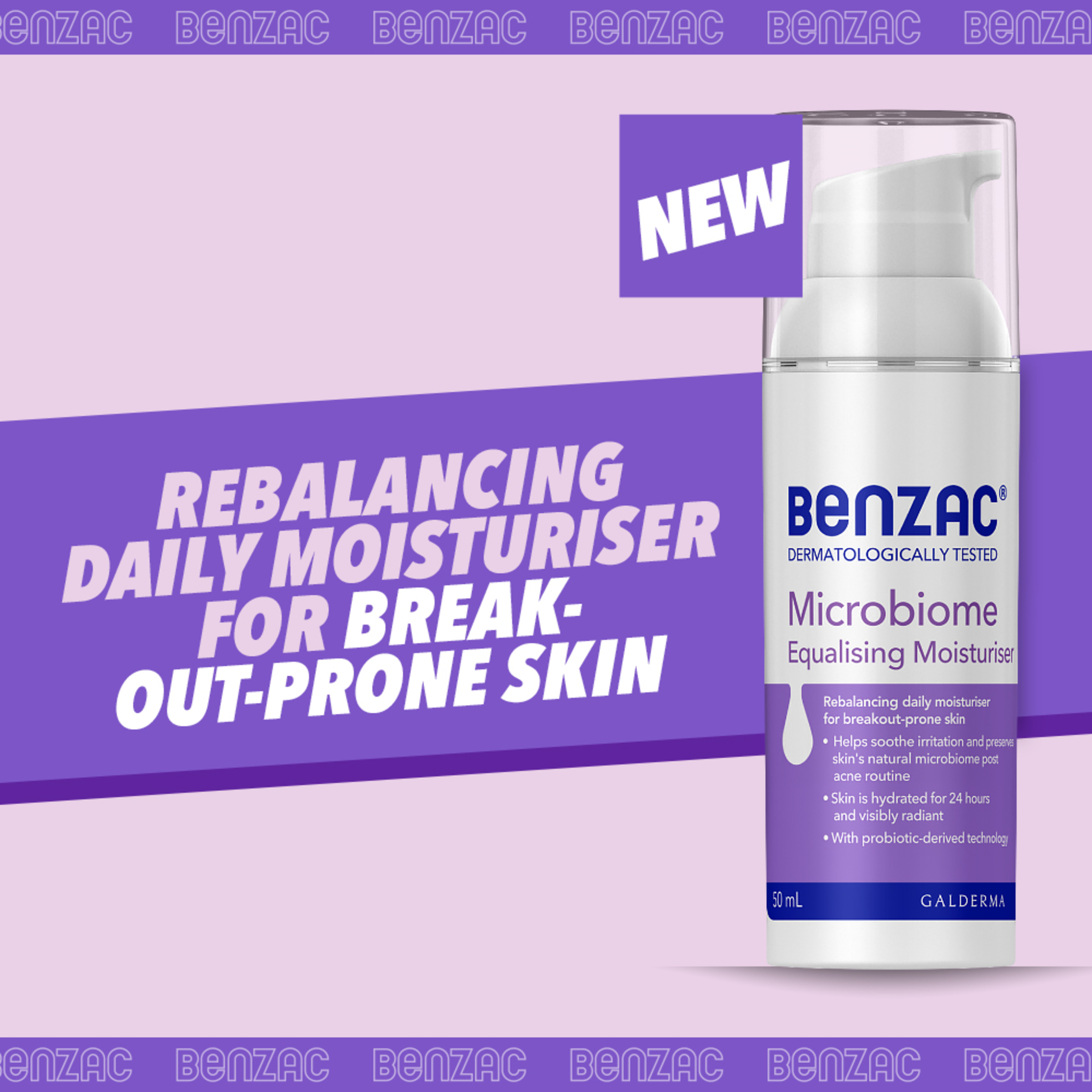 BENZAC MICROBIOME EQUALISING MOISTURISER 50ML - Image 5