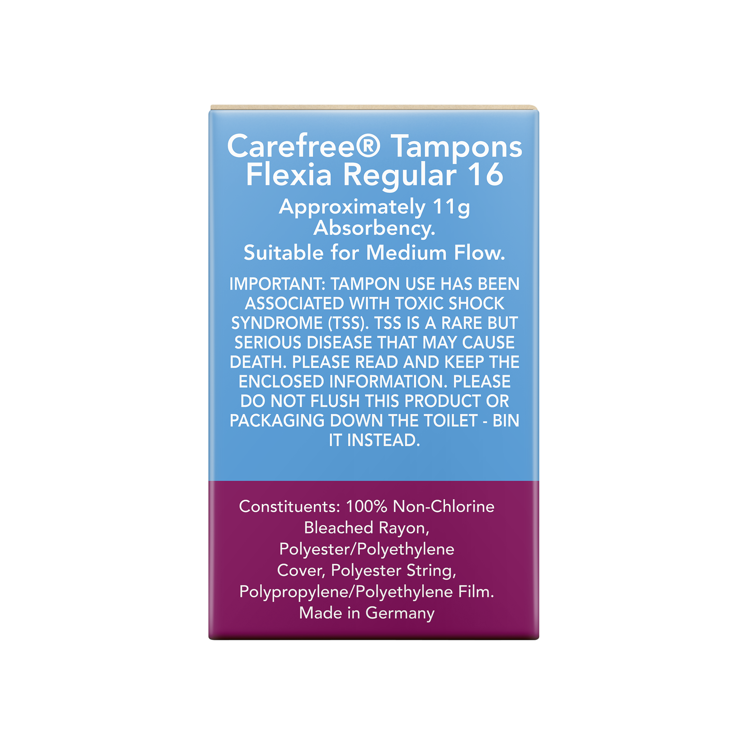 CAREFREE TAMPONS 3D REGULAR FLEXIA 16 PACK - Image 3