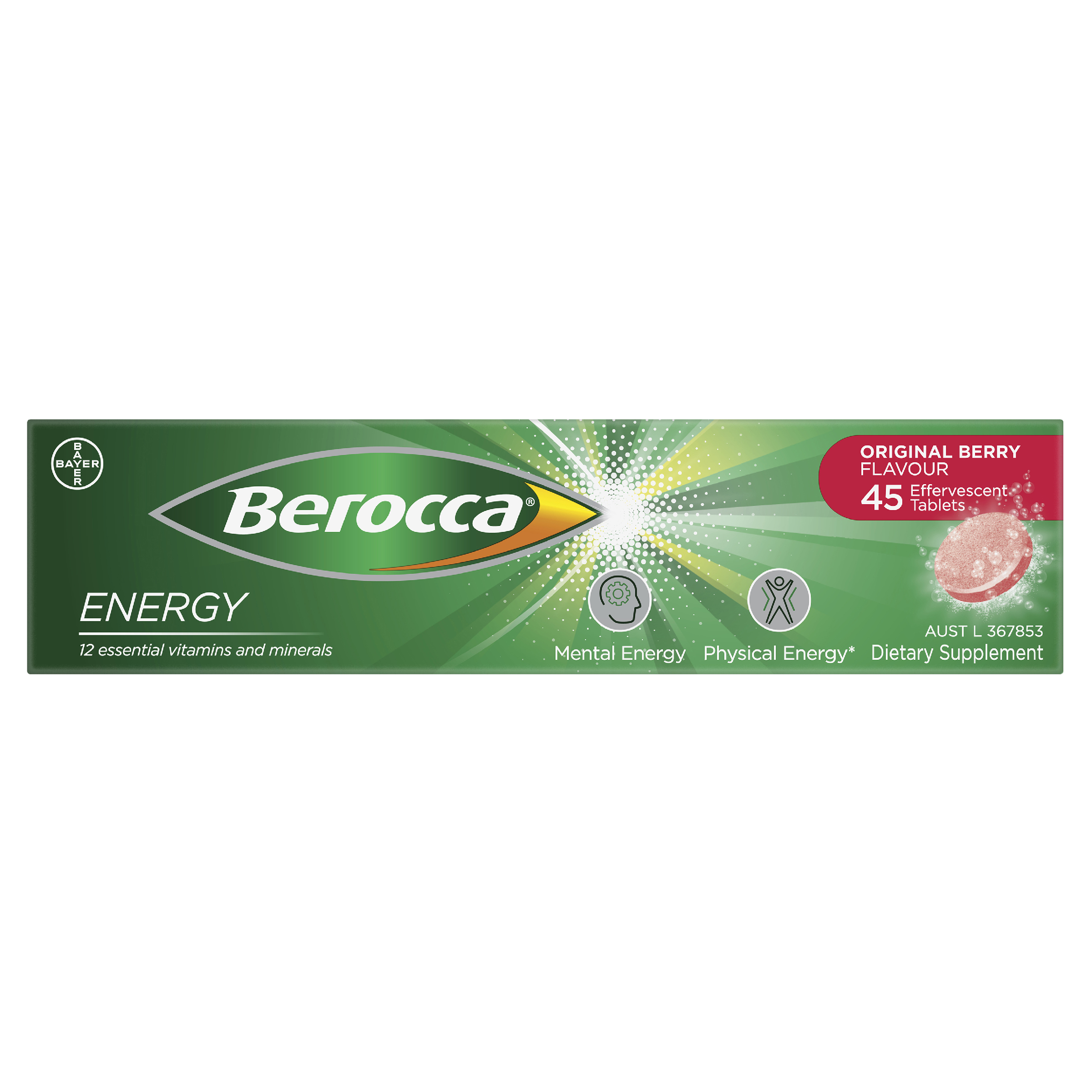 BEROCCA EFFERVESCENT ORIGINAL BERRY 45 TABLETS - Image 5