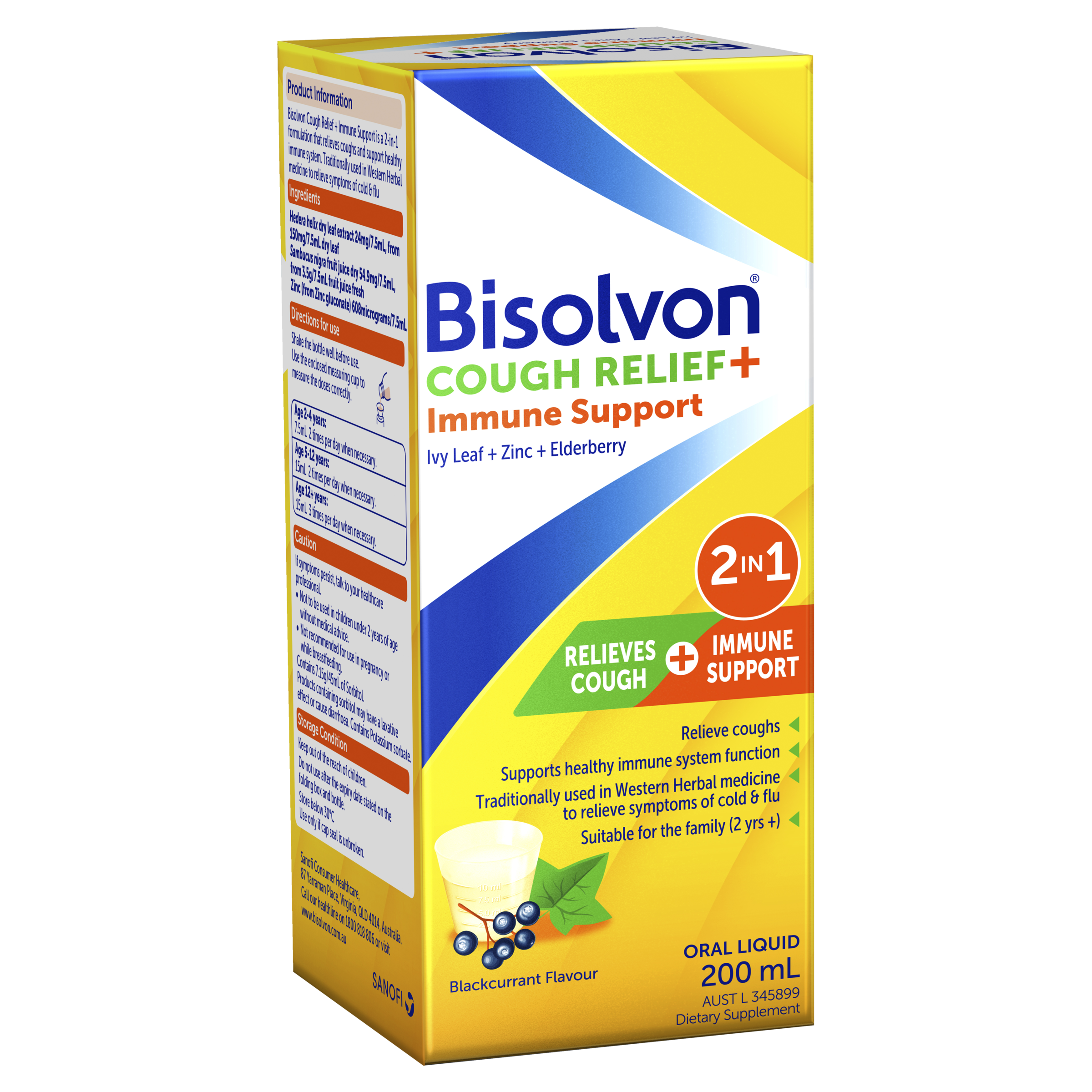 BISOLVON CHESTY COUGH + IMMUNE SUPPORT 200ML