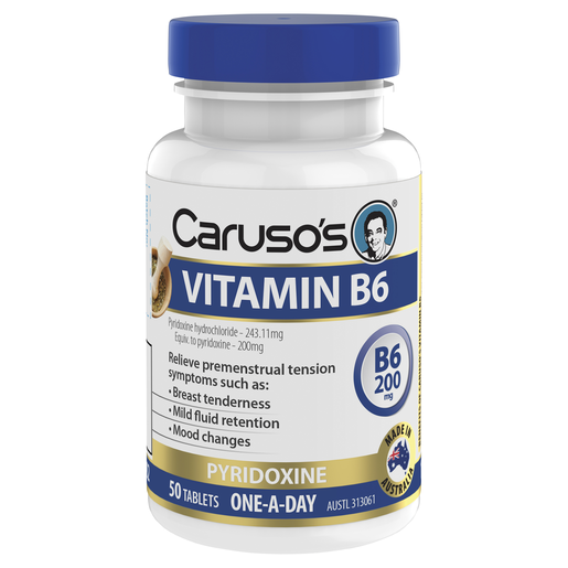 CARUSOS VITAMIN B6 200MG 50 TABLETS