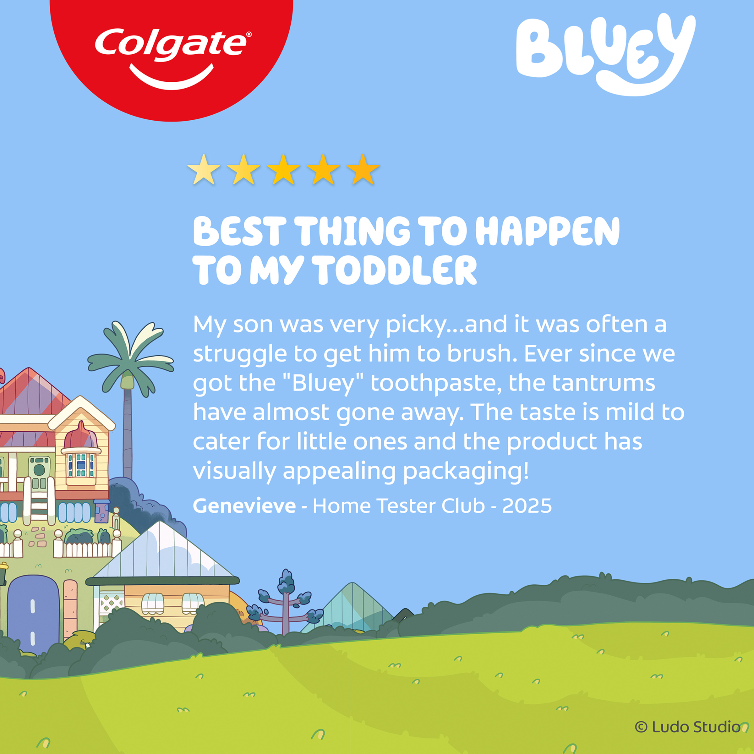 COLGATE TOOTHPASTE KIDS BLUEY 2-5 YEARS MINT GEL 90G - Image 6