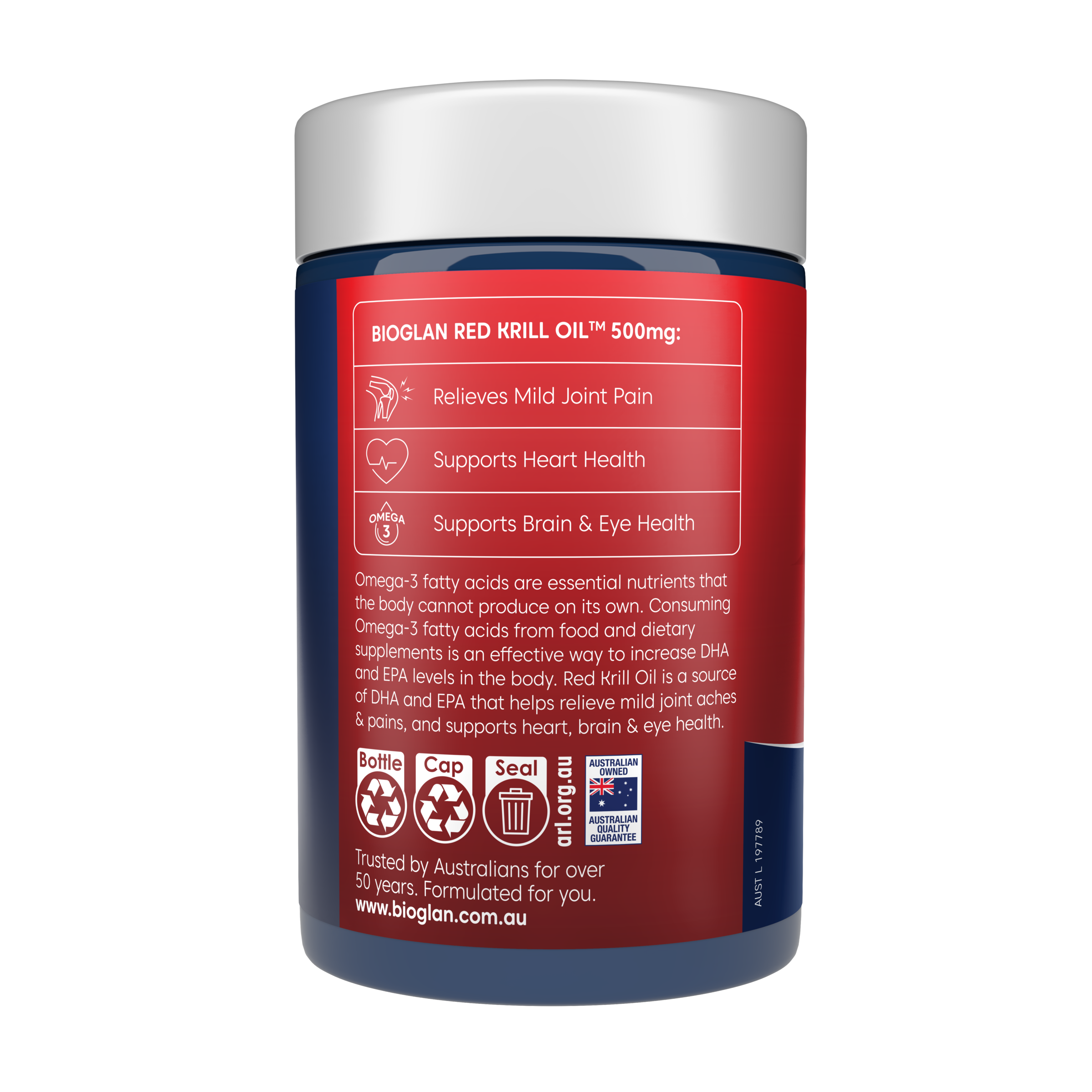 BIOGLAN RED KRILL 500MG 120 CAPSULES - Image 2