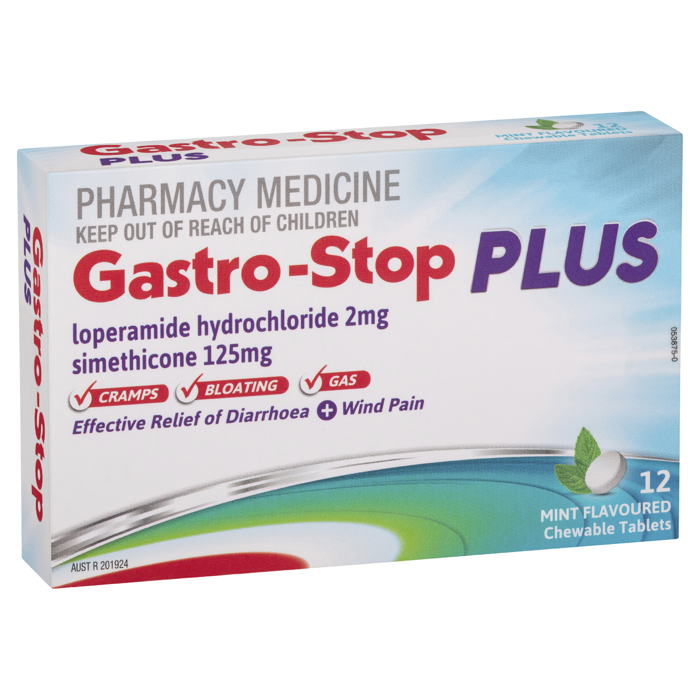 GASTRO-STOP PLUS DIARRHOEA & WIND RELIEF 12 TABLETS