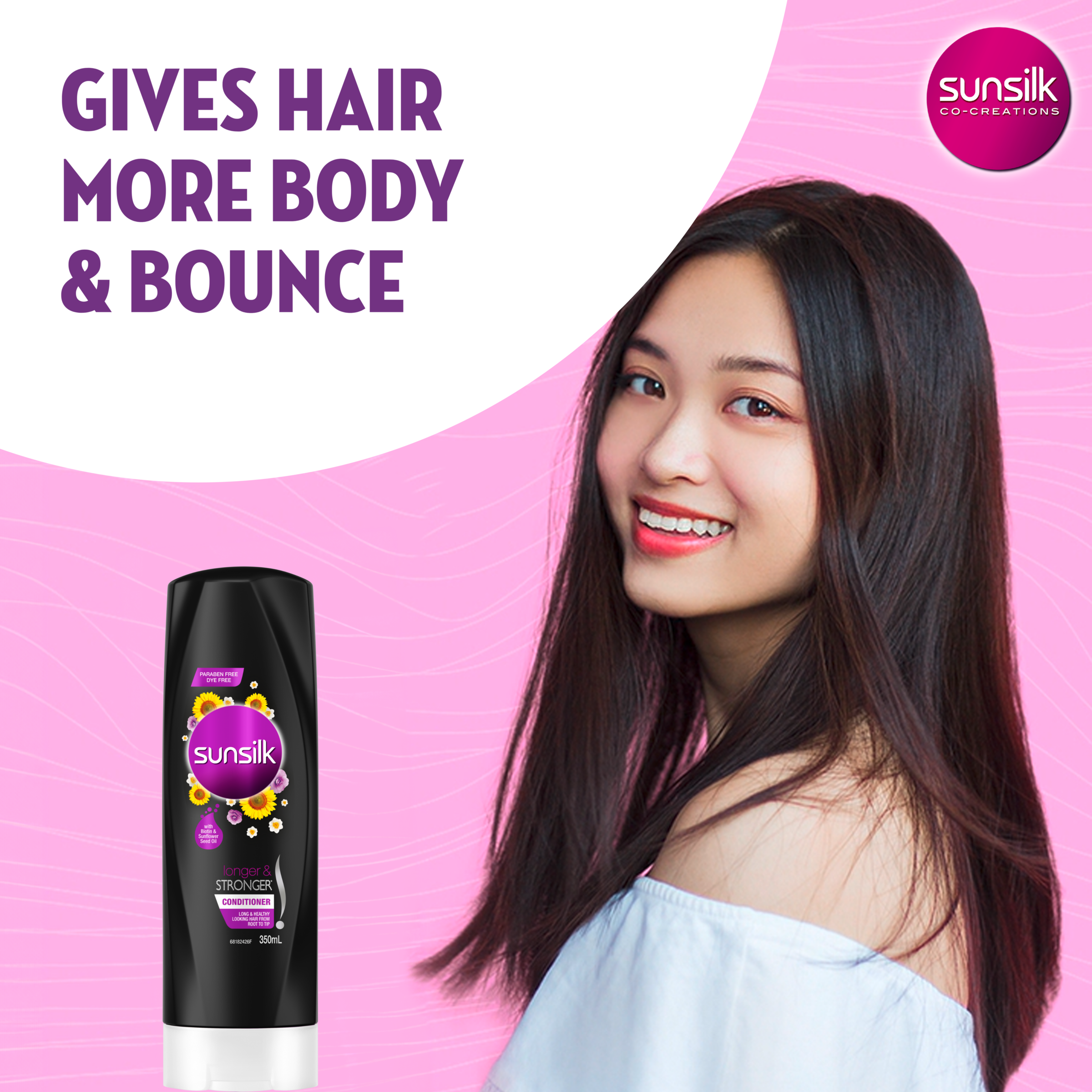 SUNSILK CONDITIONER LONGER & STRONGER 350ML - Image 4