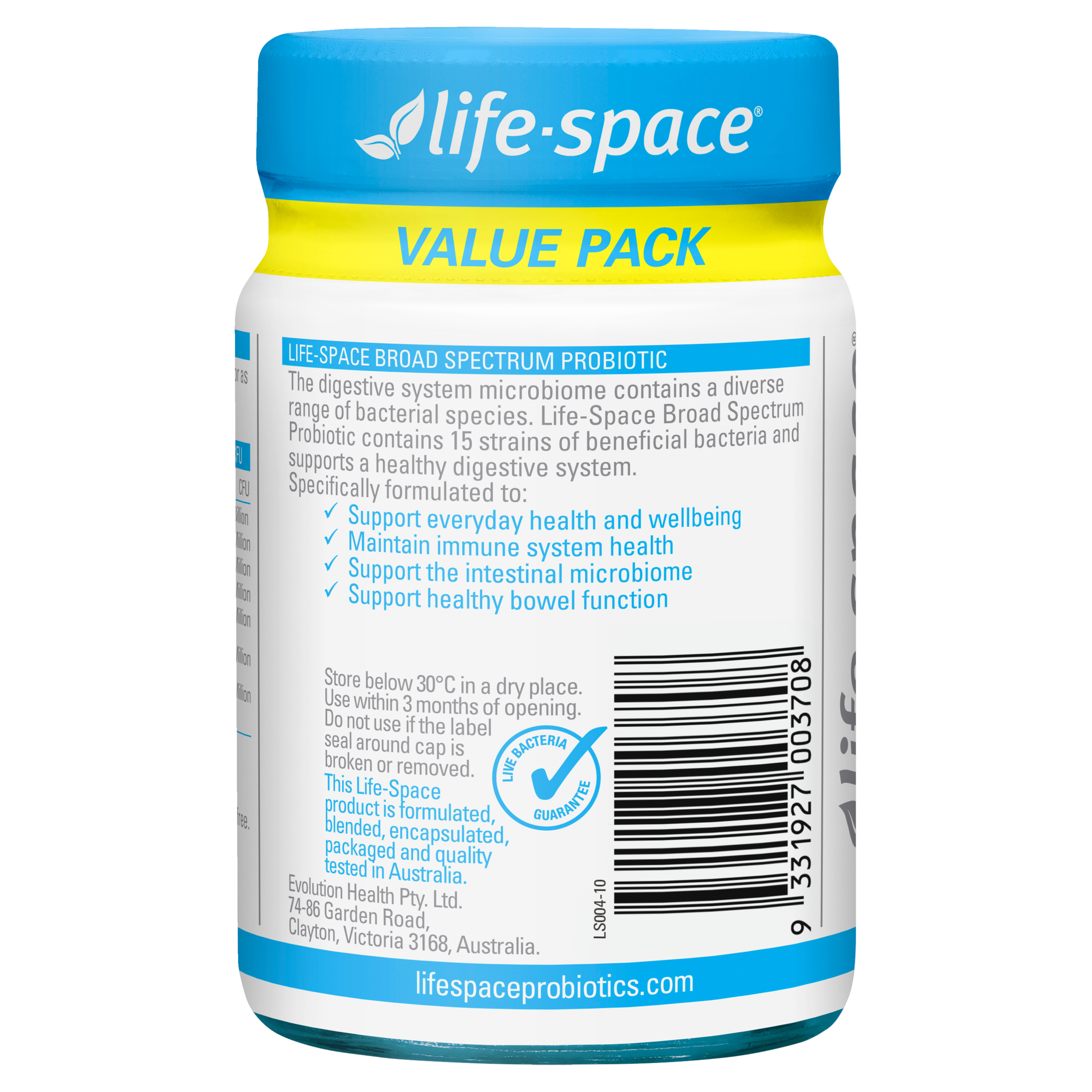 LIFE-SPACE BROAD SPECTRUM PROBIOTIC ADVANCED 90 CAPSULES - Image 3