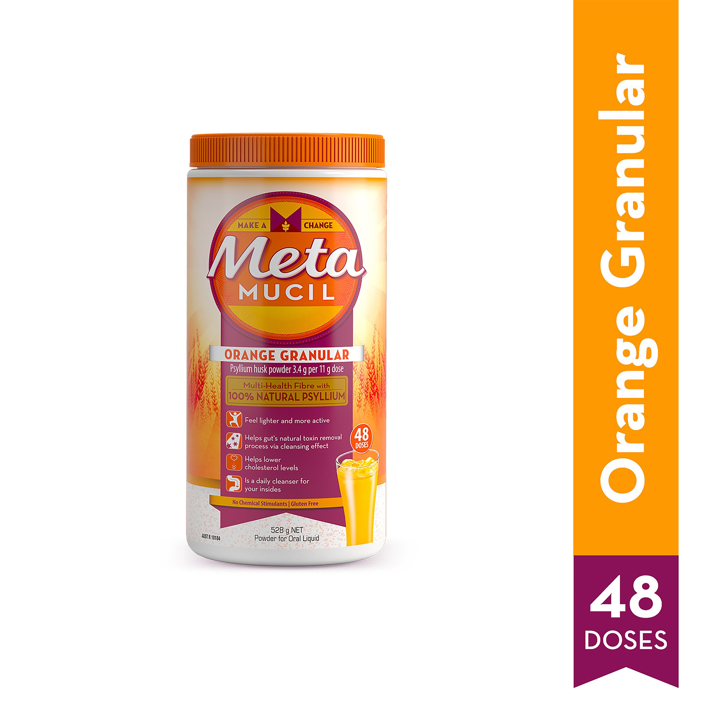 METAMUCIL ORANGE GRANULAR 528G 48 DOSES - Image 9