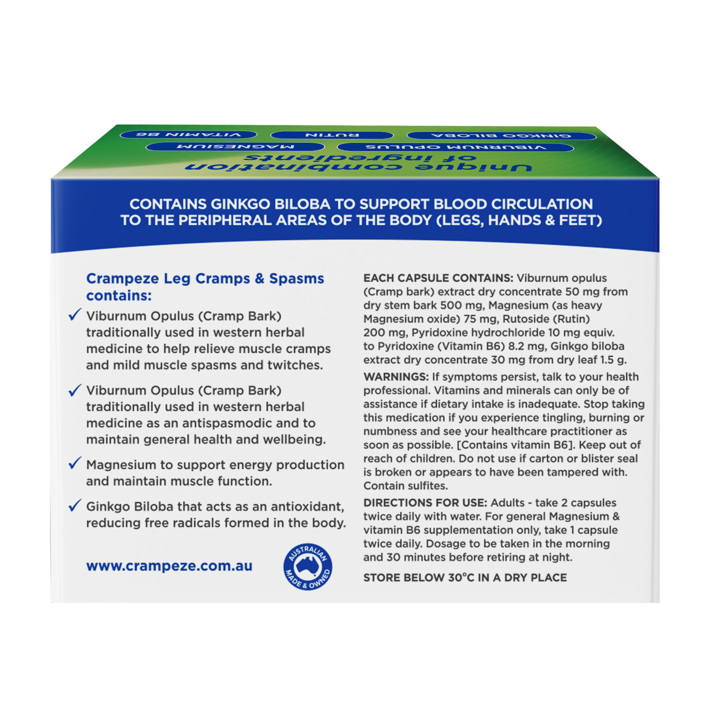 CRAMPEZE NIGHT CRAMPS 60 CAPSULES - Image 4