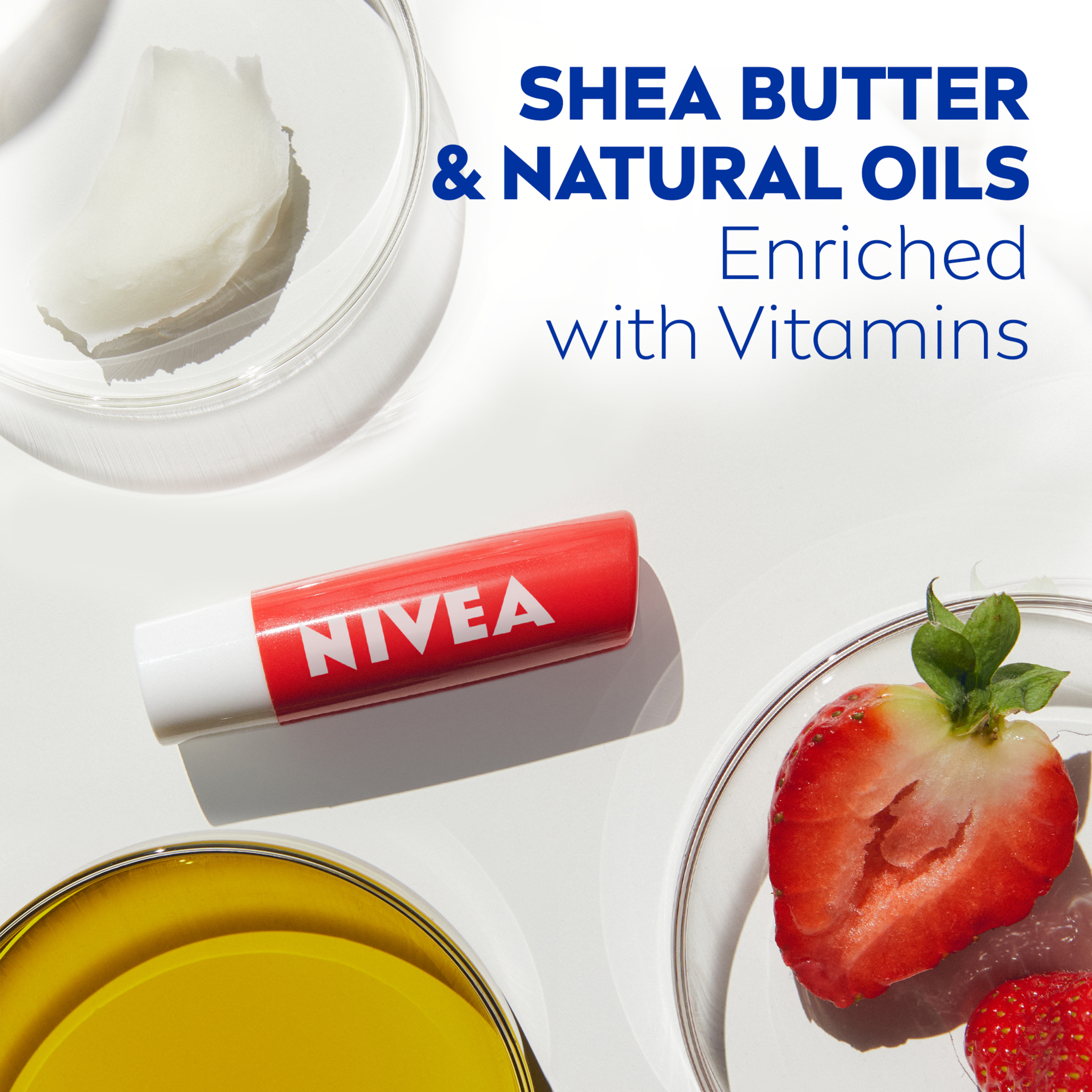 NIVEA LIP BALM STICK STRAWBERRY SHINE 4.8G - Image 3